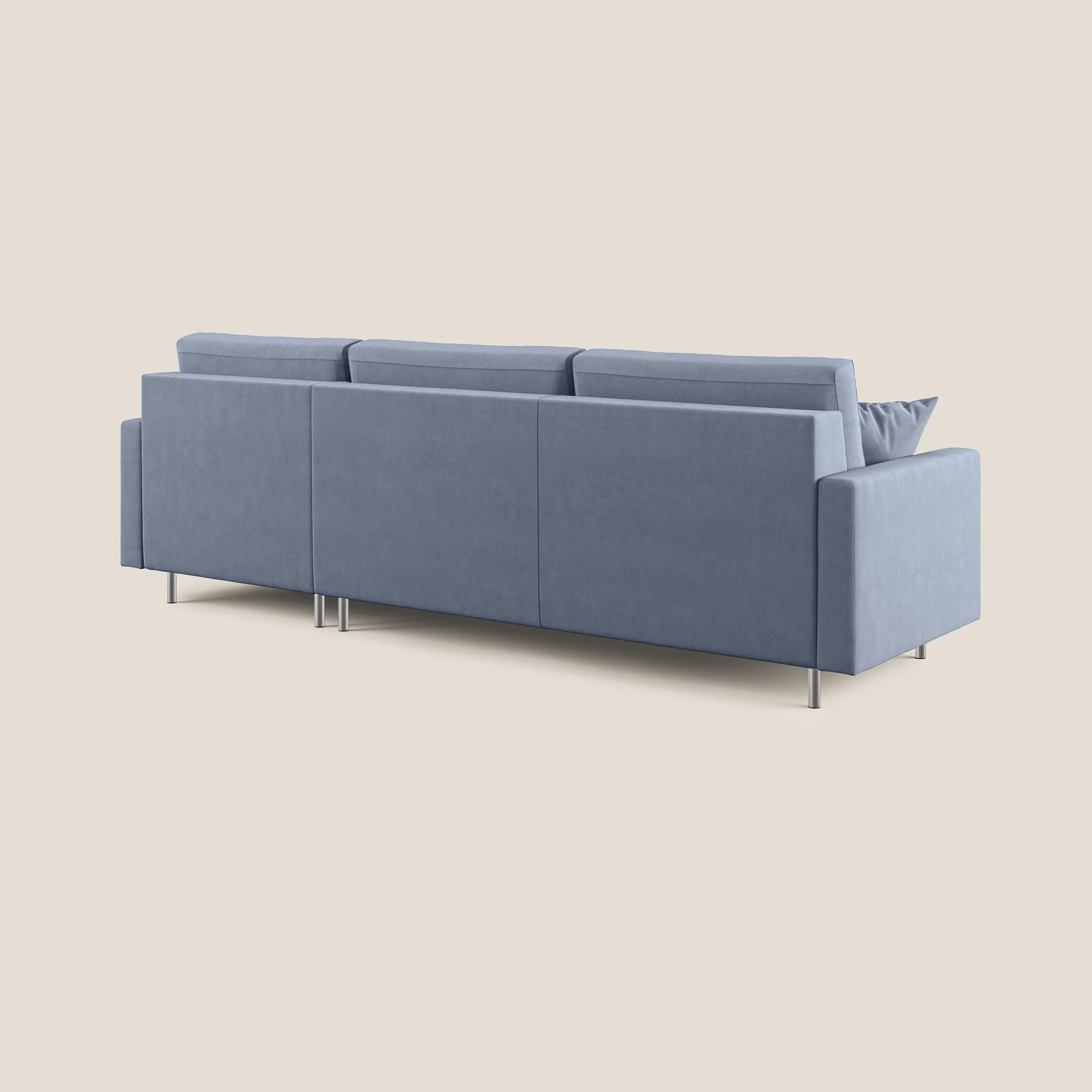 Megan canapé d'angle convertible en microfibre détachable T11 sucre glace - Image 7