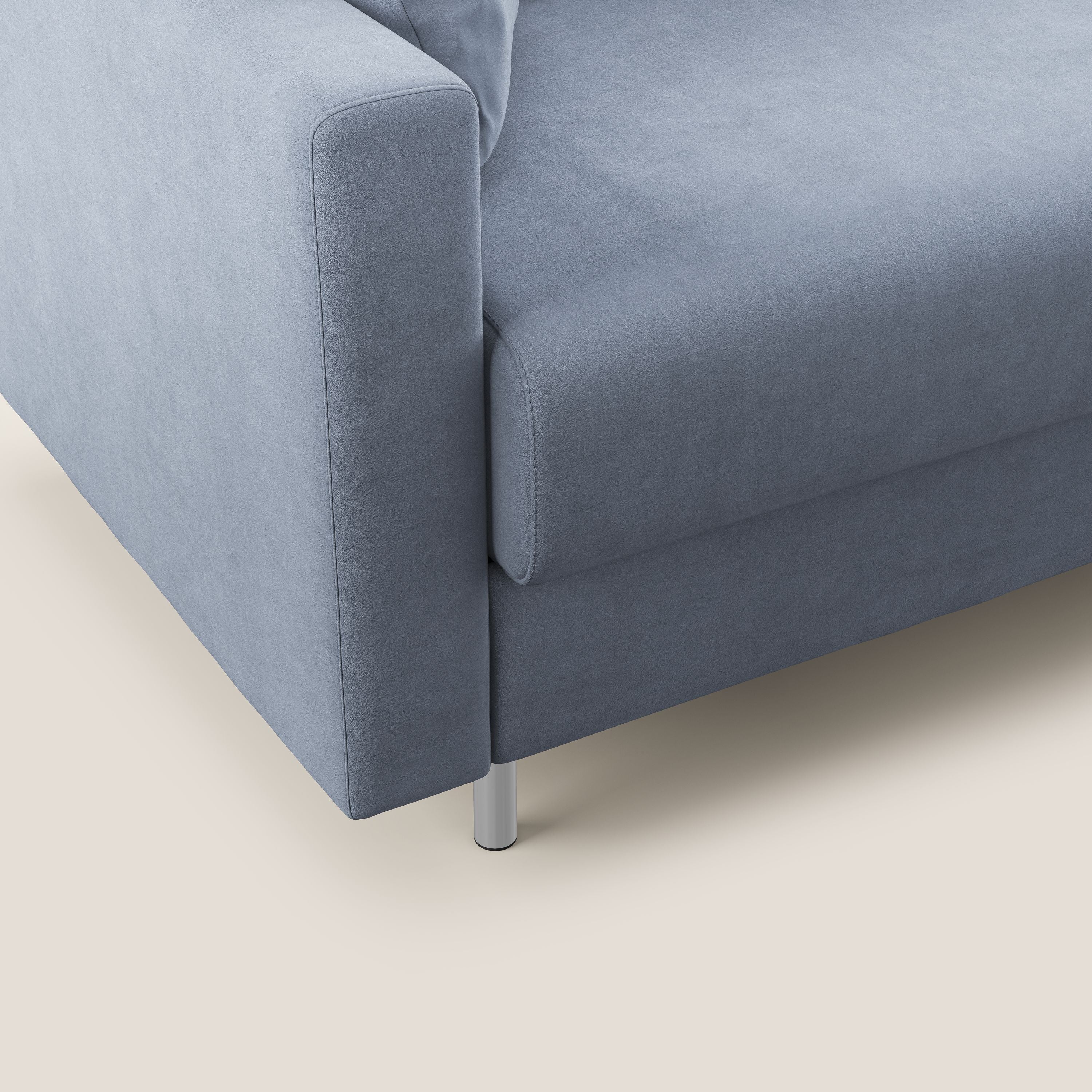 Megan canapé d'angle convertible en microfibre détachable T11 sucre glace - Image 8