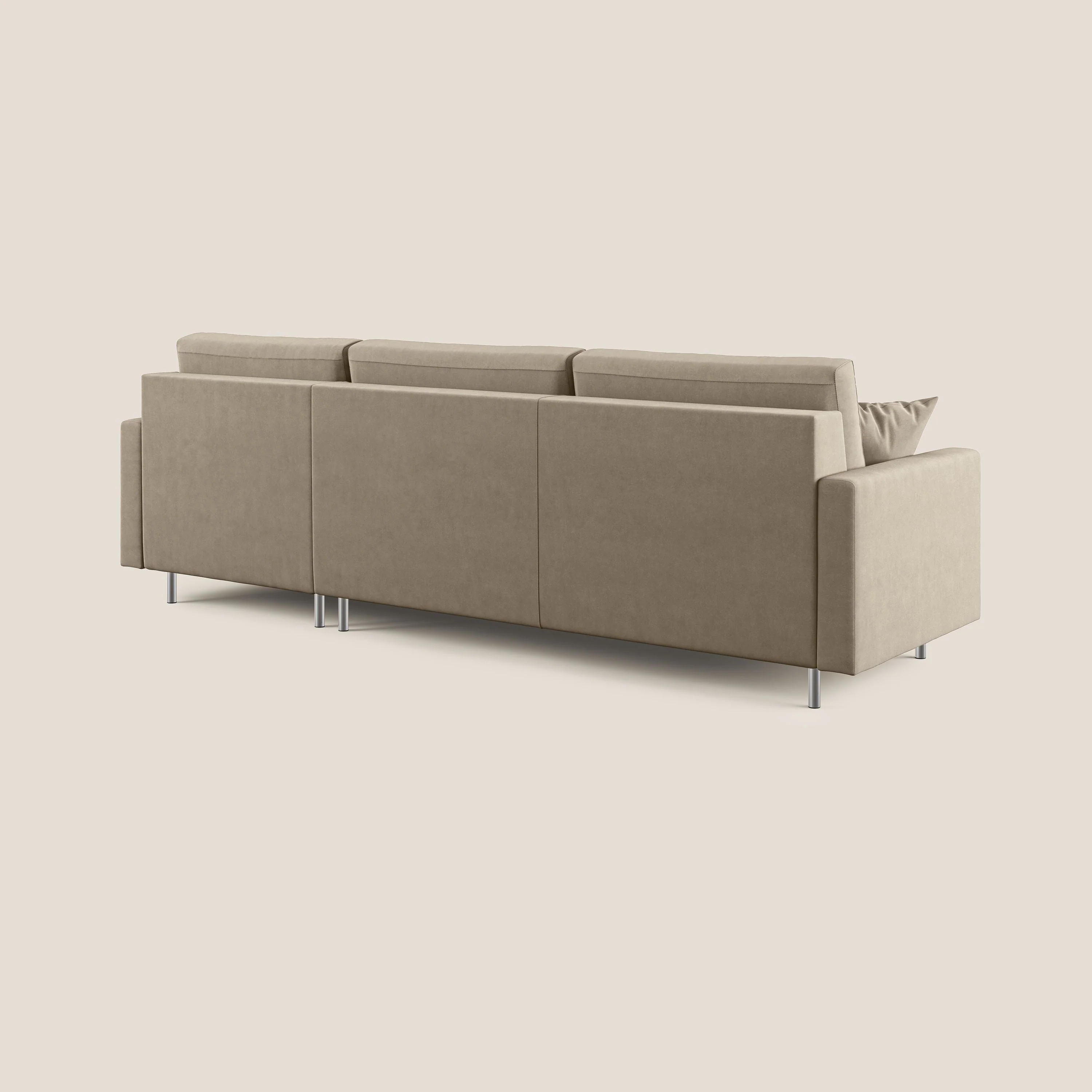Megan canapé d'angle convertible en microfibre détachable T11 Taupe tortora - Image 7