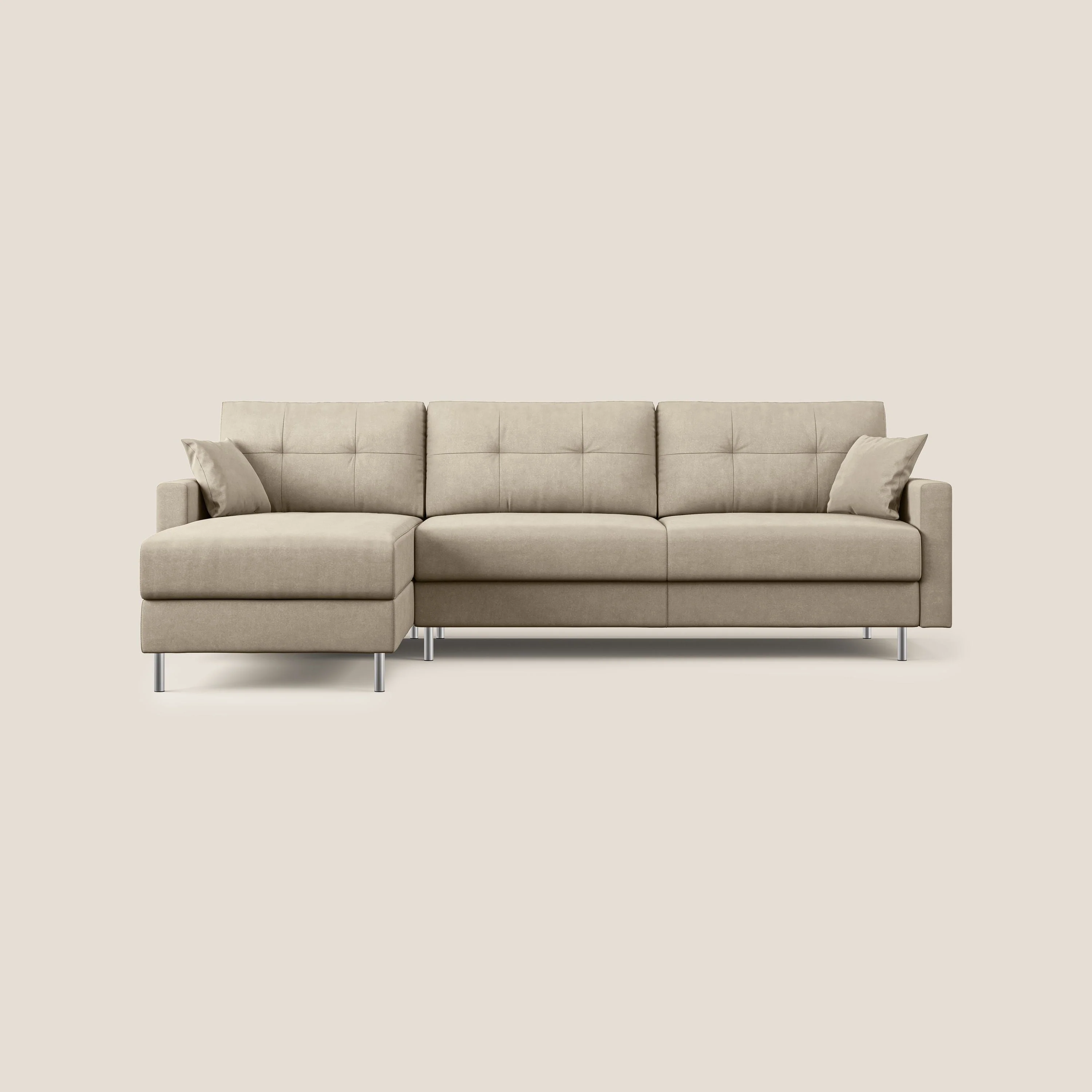 Megan canapé d'angle convertible en microfibre détachable T11 Taupe tortora - Image 9