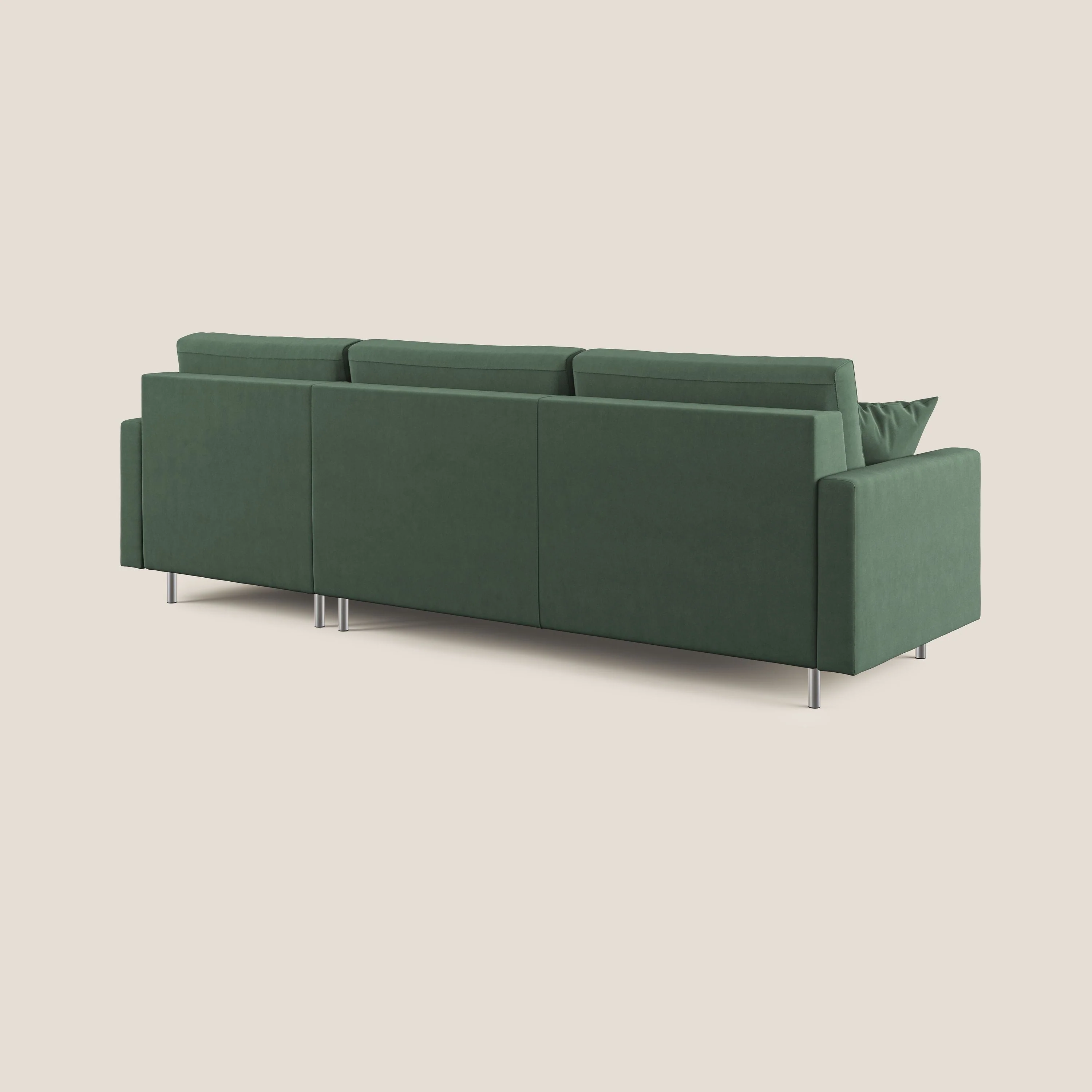 Megan canapé d'angle convertible en microfibre détachable T11 vert - Image 10