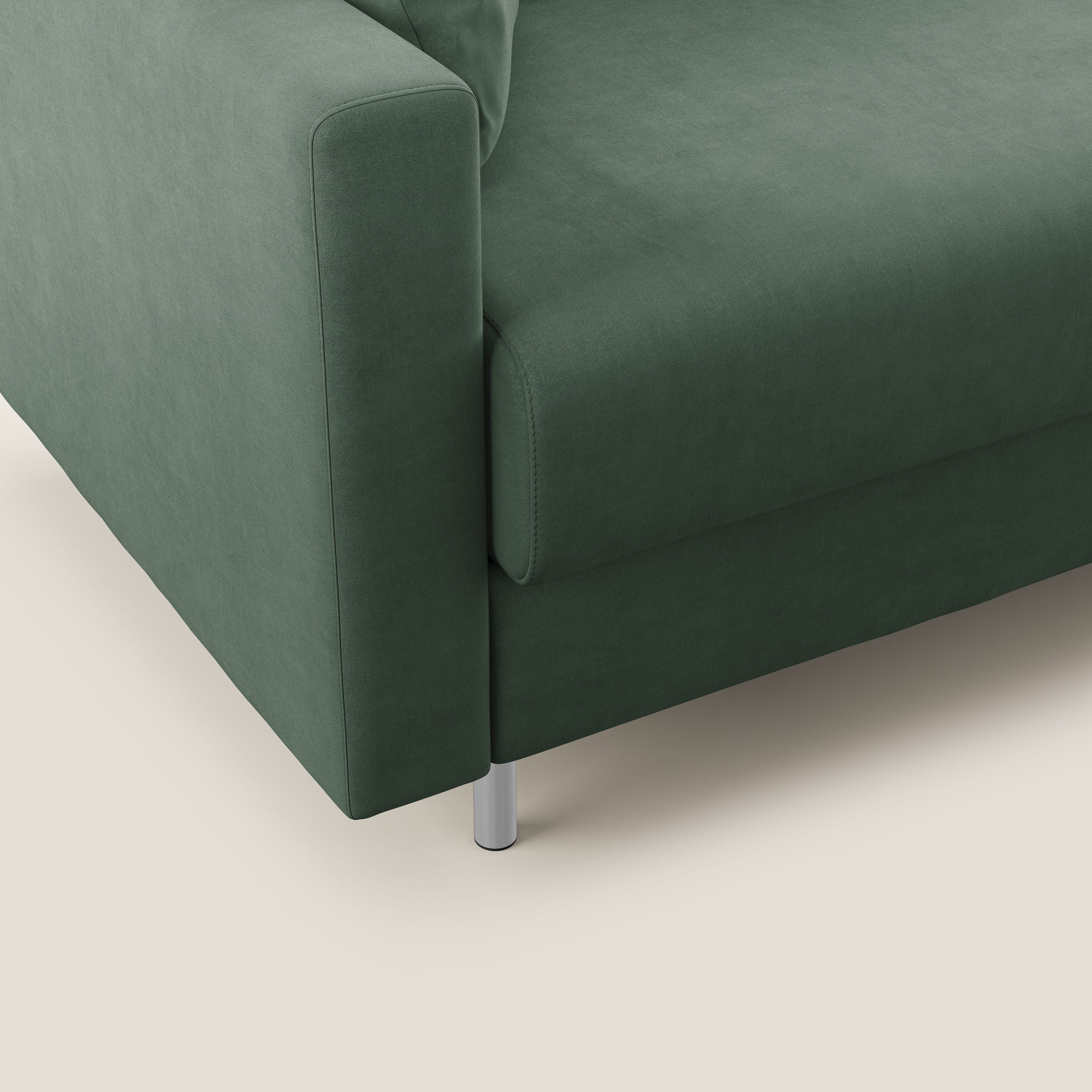 Megan canapé d'angle convertible en microfibre détachable T11 vert - Image 7