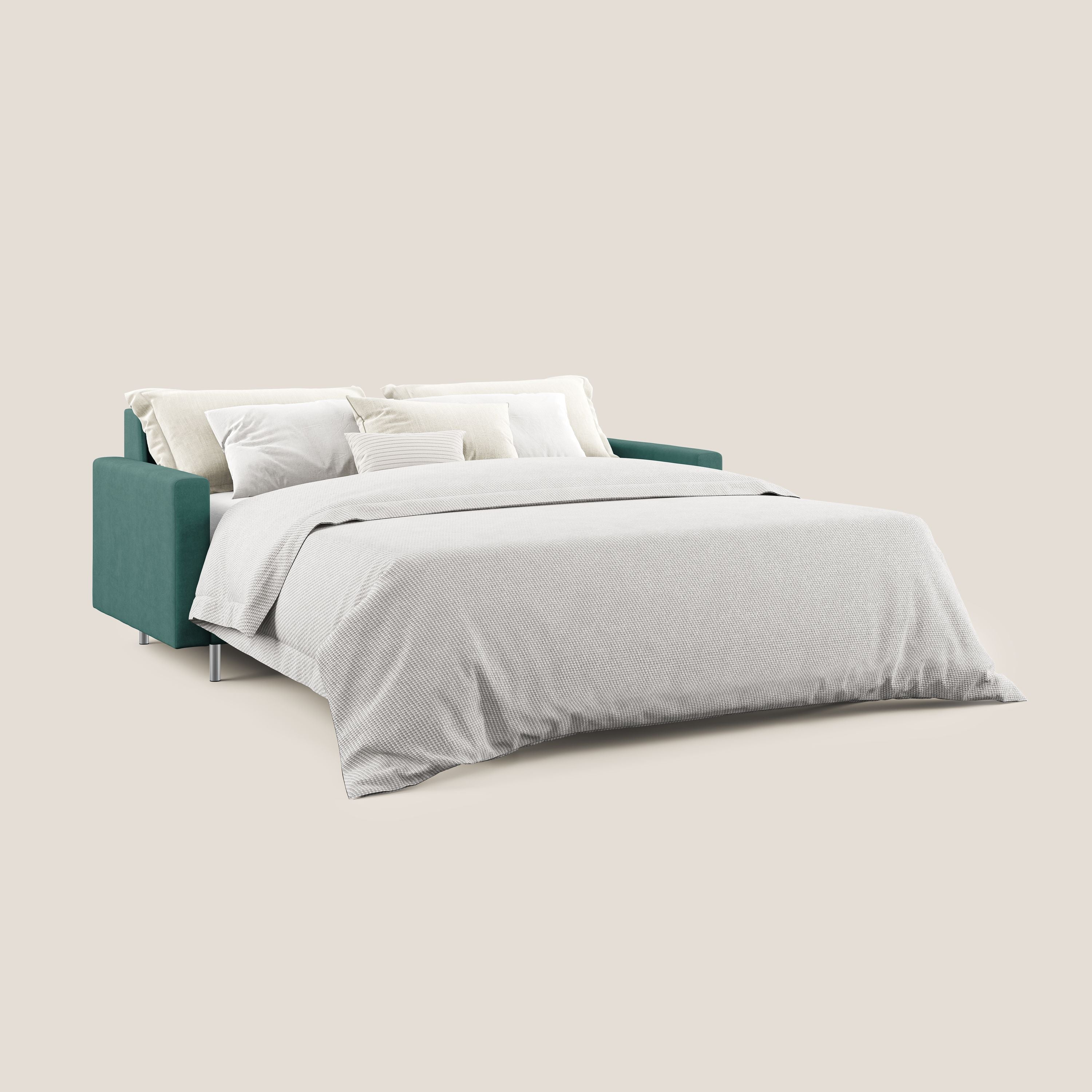 Megan canapé convertible en microfibre détachable T11 bleu canard - Image 2