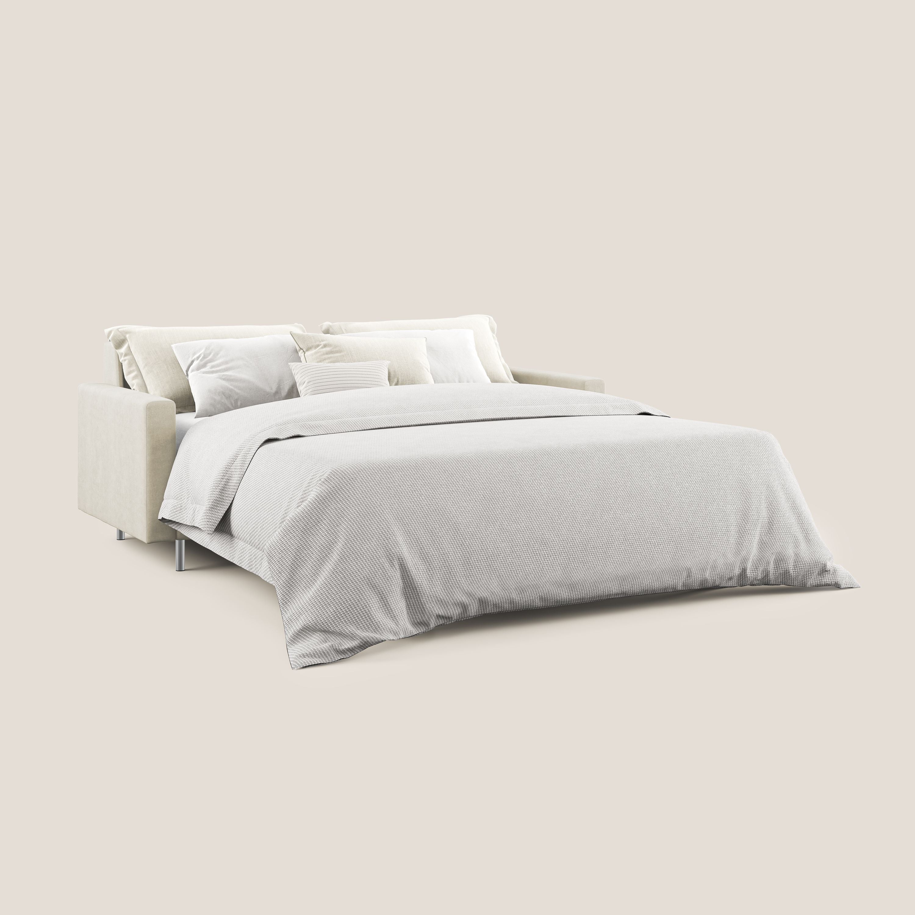 Megan canapé convertible en microfibre détachable T11 crème - Image 2