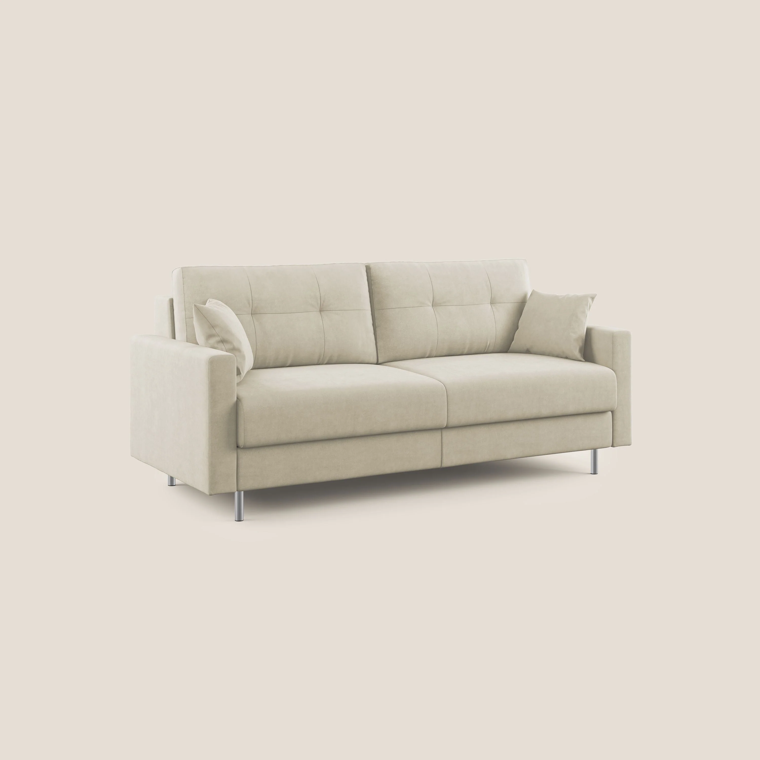 Megan canapé convertible en microfibre détachable T11 crème - Image 3