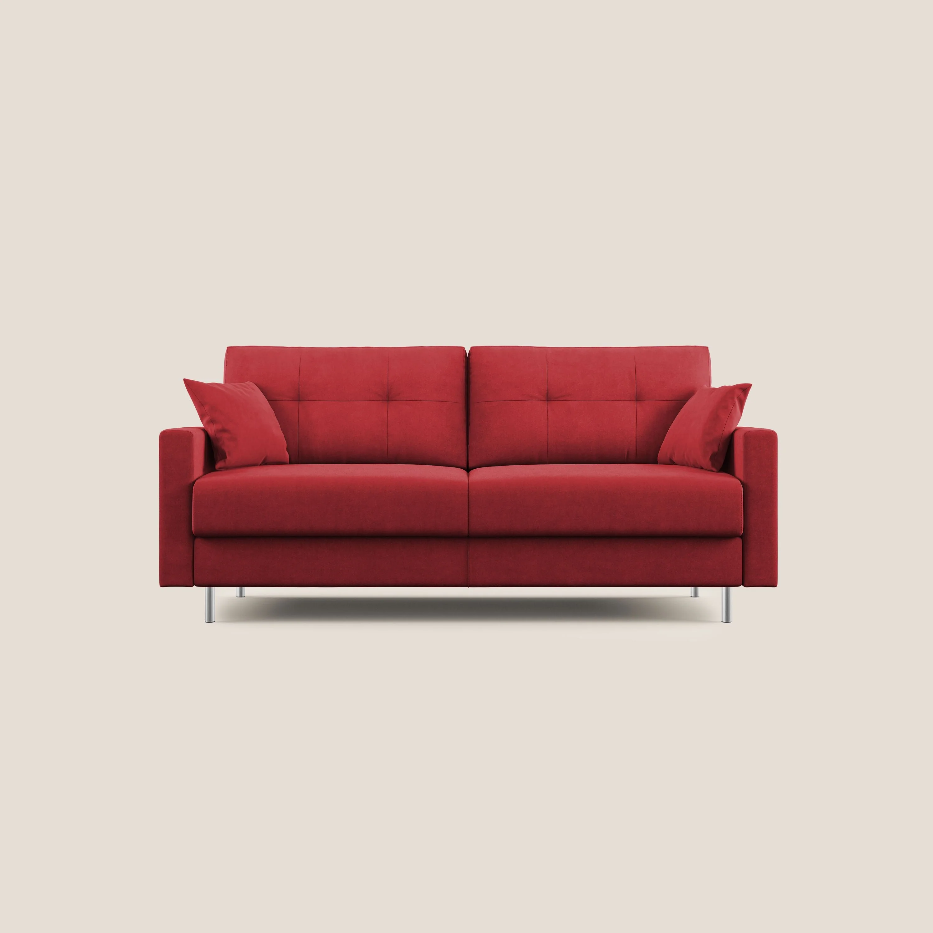 Megan canapé convertible en microfibre détachable T11 rouge