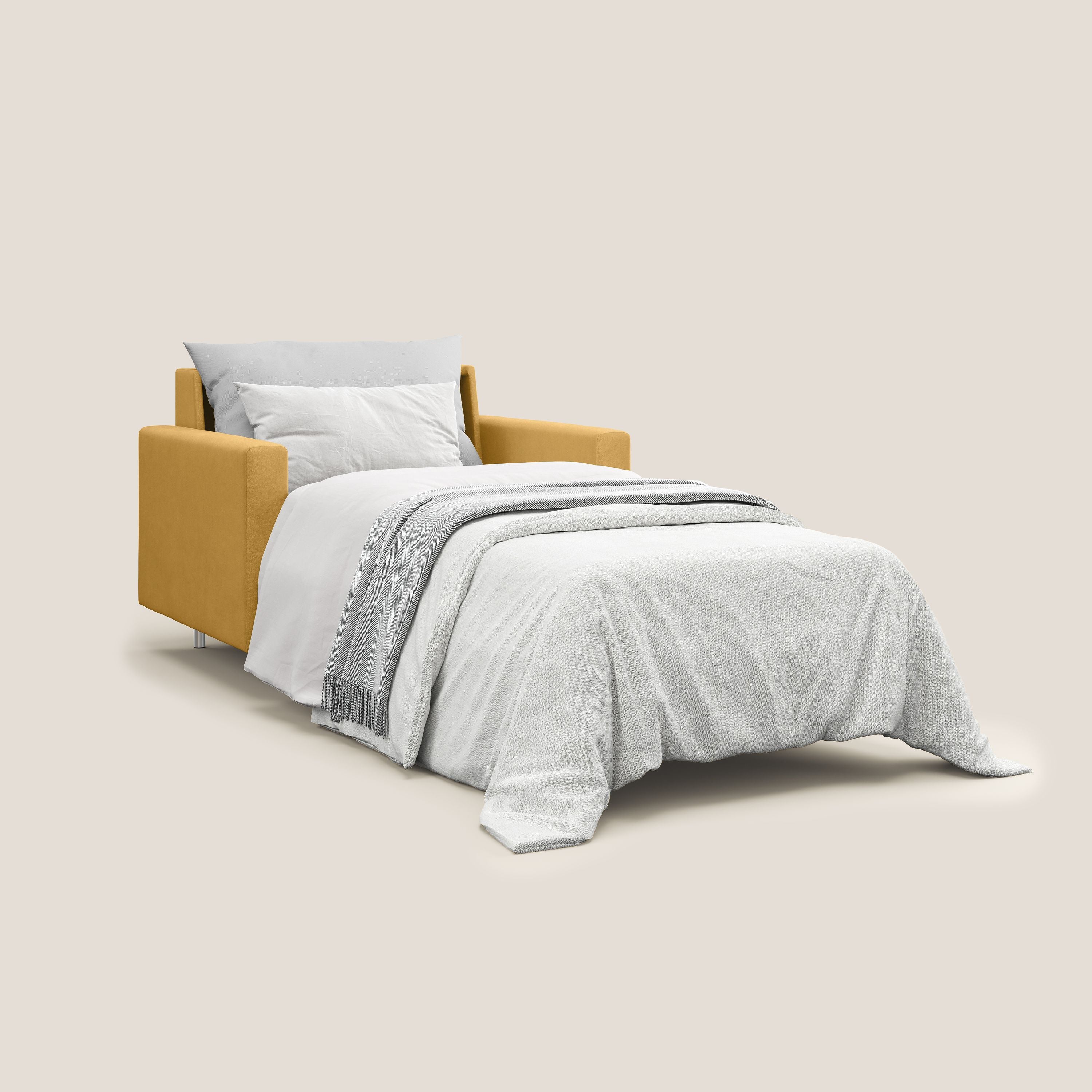 Megan fauteuil convertible en microfibre détachable T11 jaune - Image 2