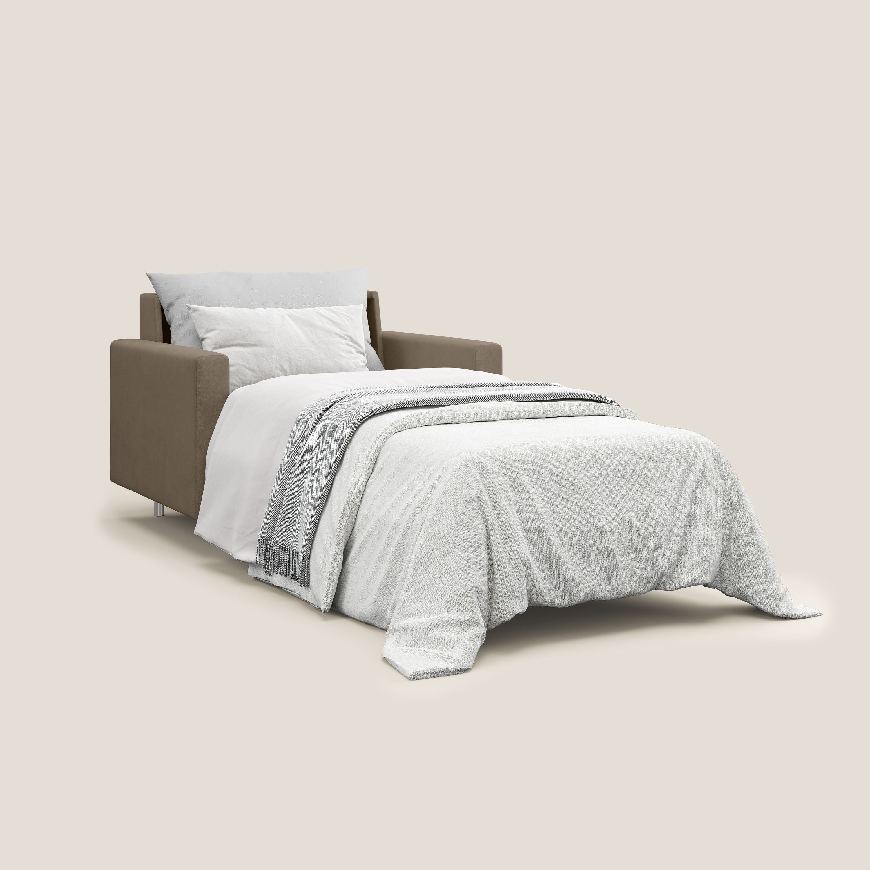 Megan fauteuil convertible en microfibre détachable T11 marron - Image 2