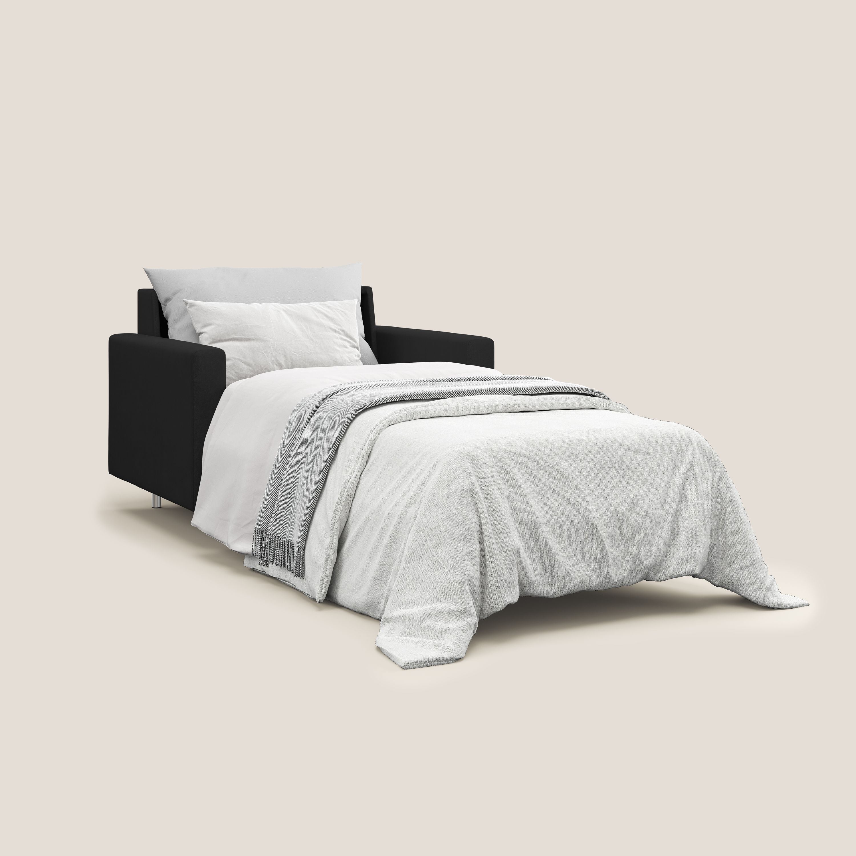 Megan fauteuil convertible en microfibre détachable T11 noir - Image 2