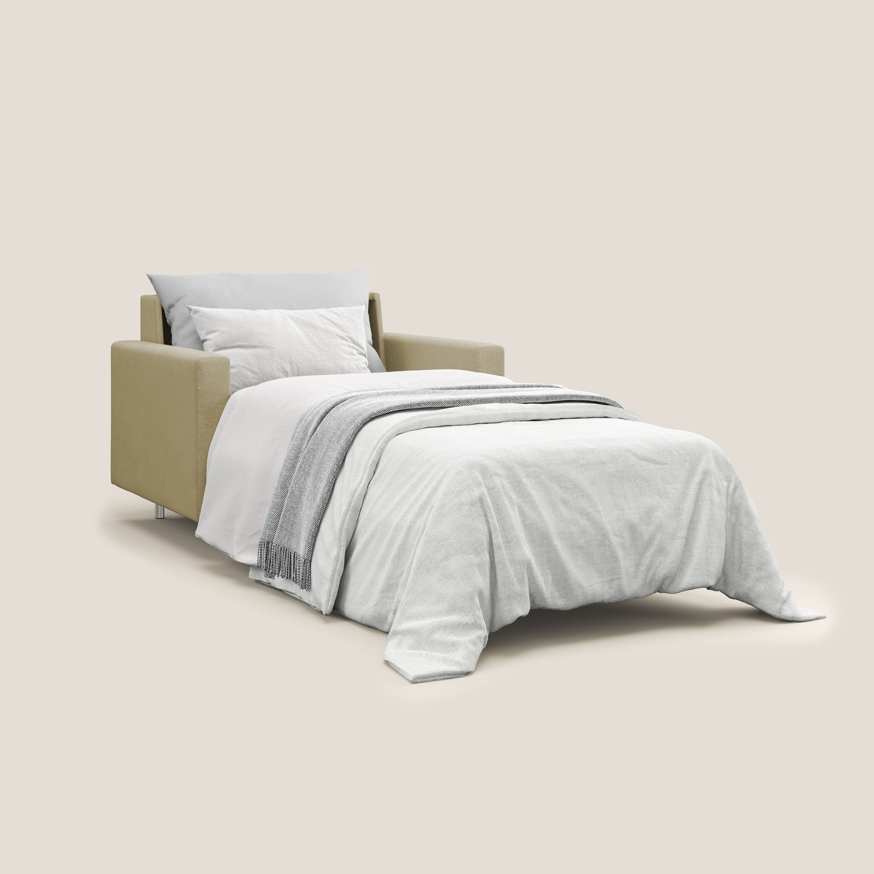 Megan fauteuil-lit en microfibre détachable T11 beige - Image 2