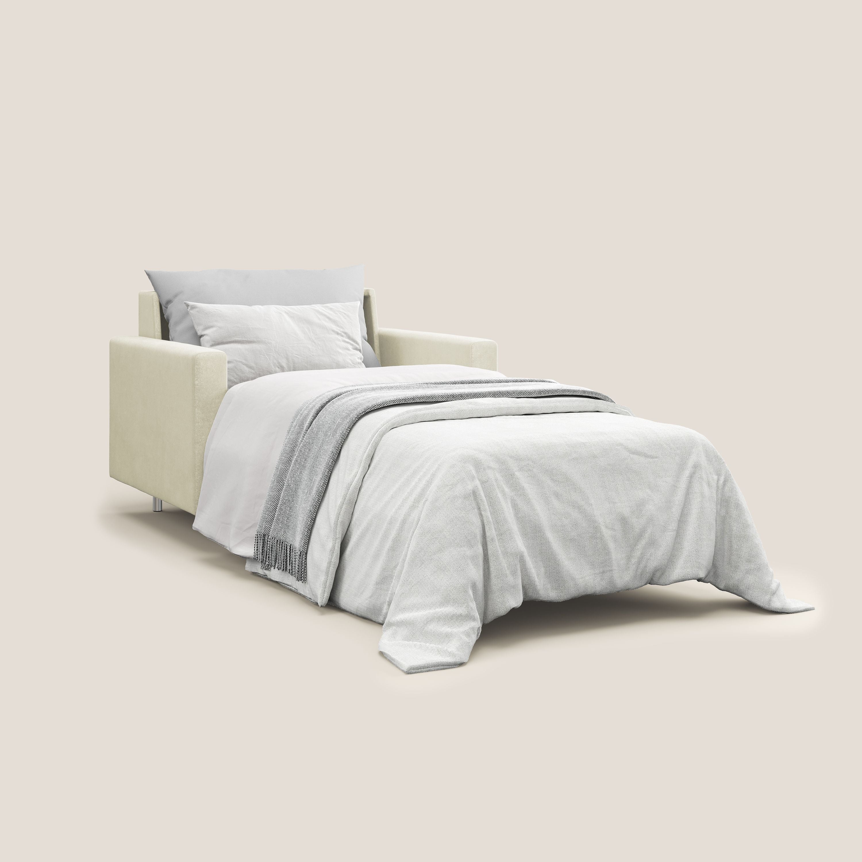 Megan fauteuil convertible en microfibre détachable T11 crème - Image 2