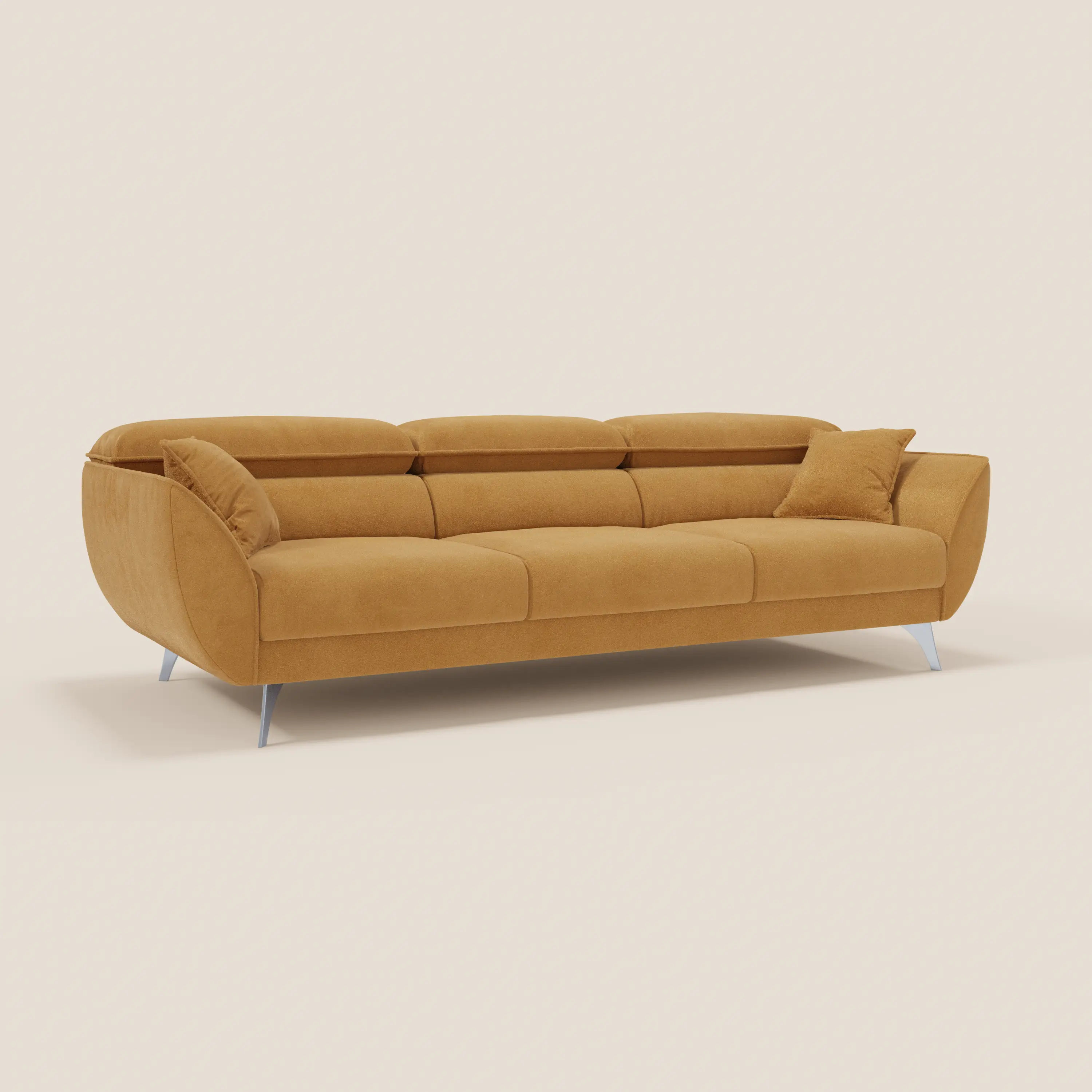 Michelangelo 4 places - Canapé avec 3 assises coulissantes et têtières réglables en tissu détachable T30 - Image 65