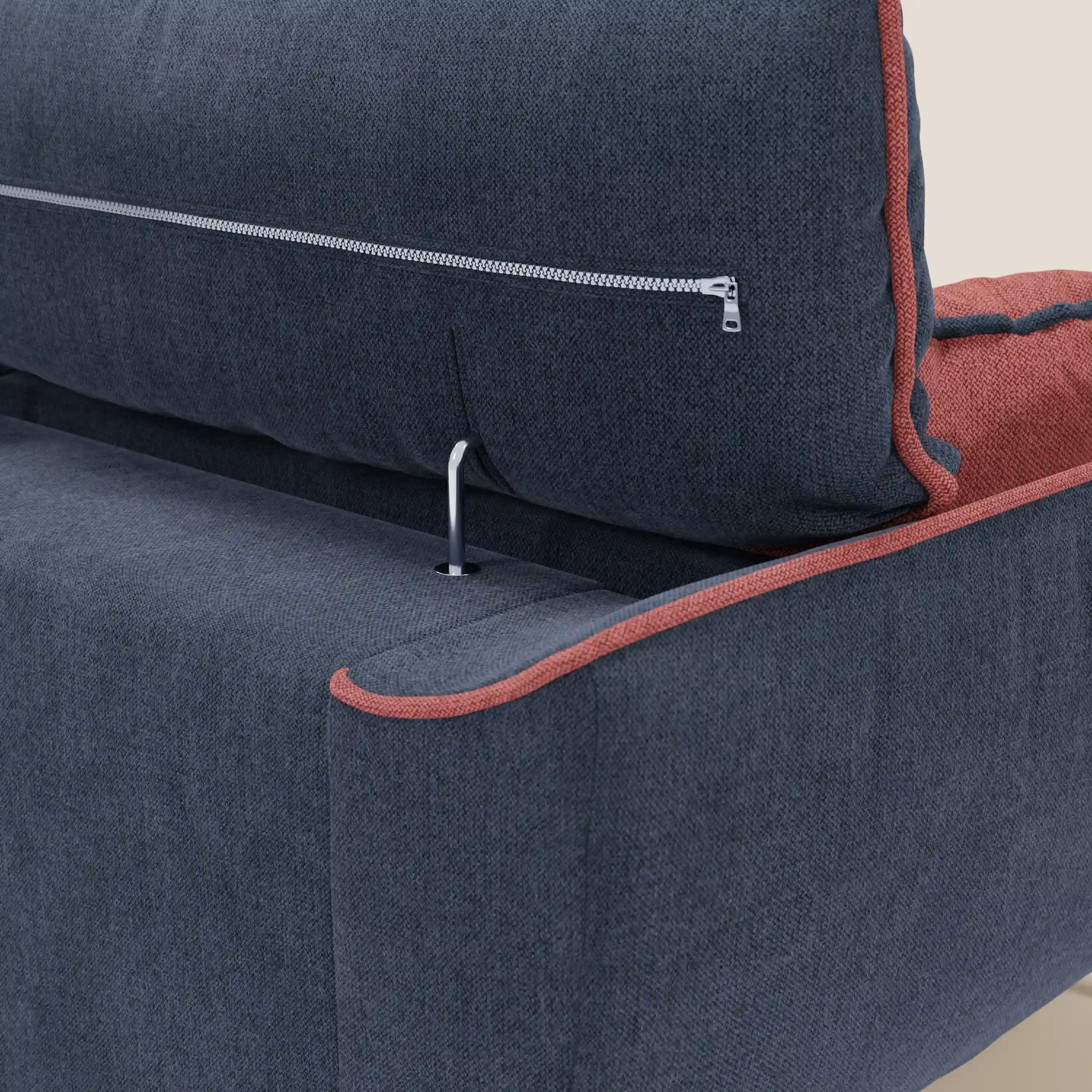 Michelangelo Canapé 2 et 3 places avec assises coulissantes et têtières réglables - Bicolore en tissu détachable T23 - Image 11