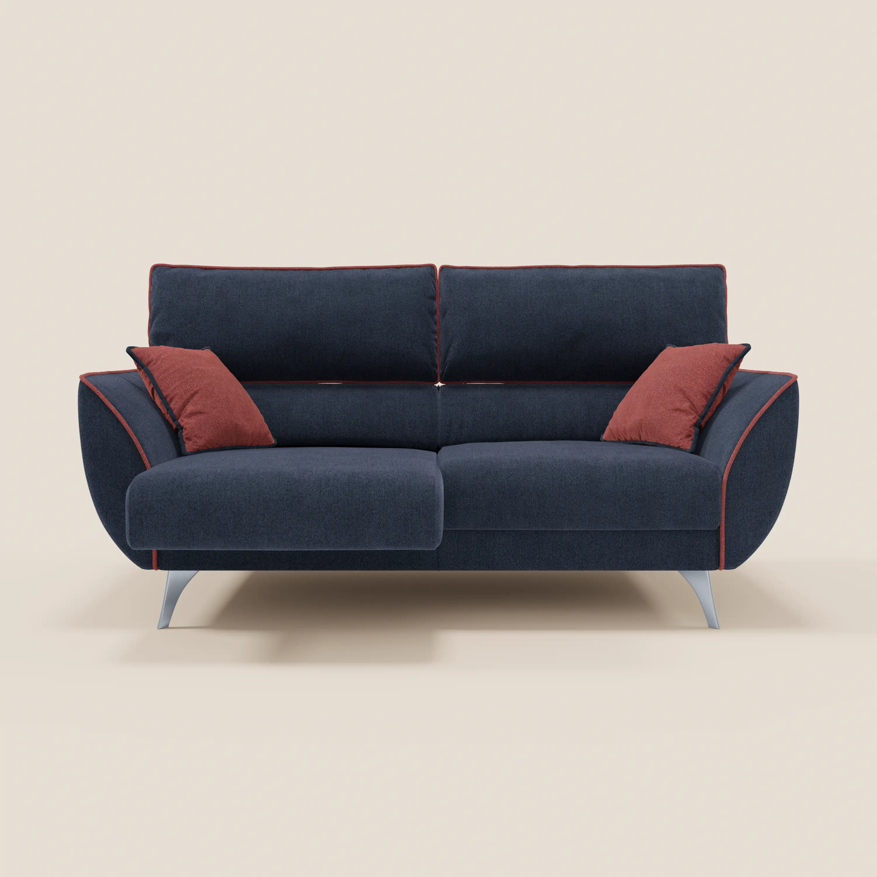 Michelangelo Canapé 2 et 3 places avec assises coulissantes et têtières réglables - Bicolore en tissu détachable T23 - Image 12