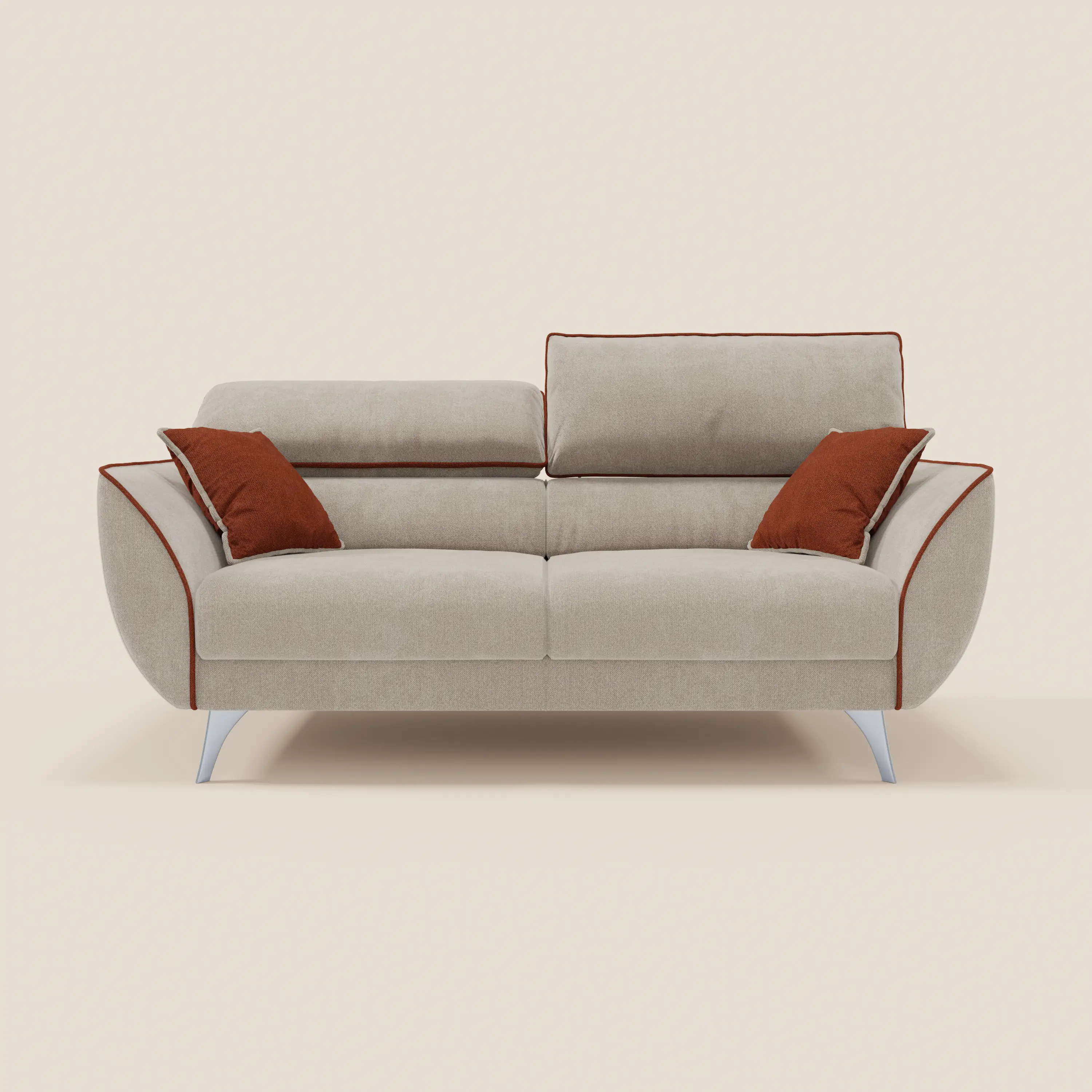 Michelangelo Canapé 2 et 3 places avec assises coulissantes et têtières réglables - Bicolore en tissu détachable T23 - Image 17
