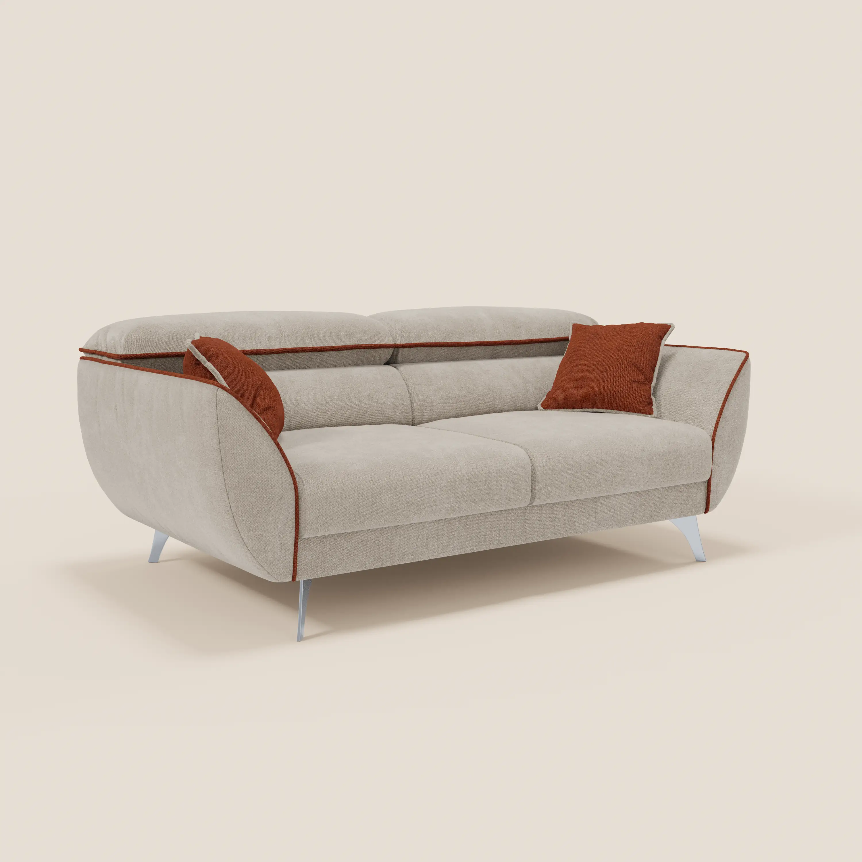 Michelangelo Canapé 2 et 3 places avec assises coulissantes et têtières réglables - Bicolore en tissu détachable T23 - Image 18