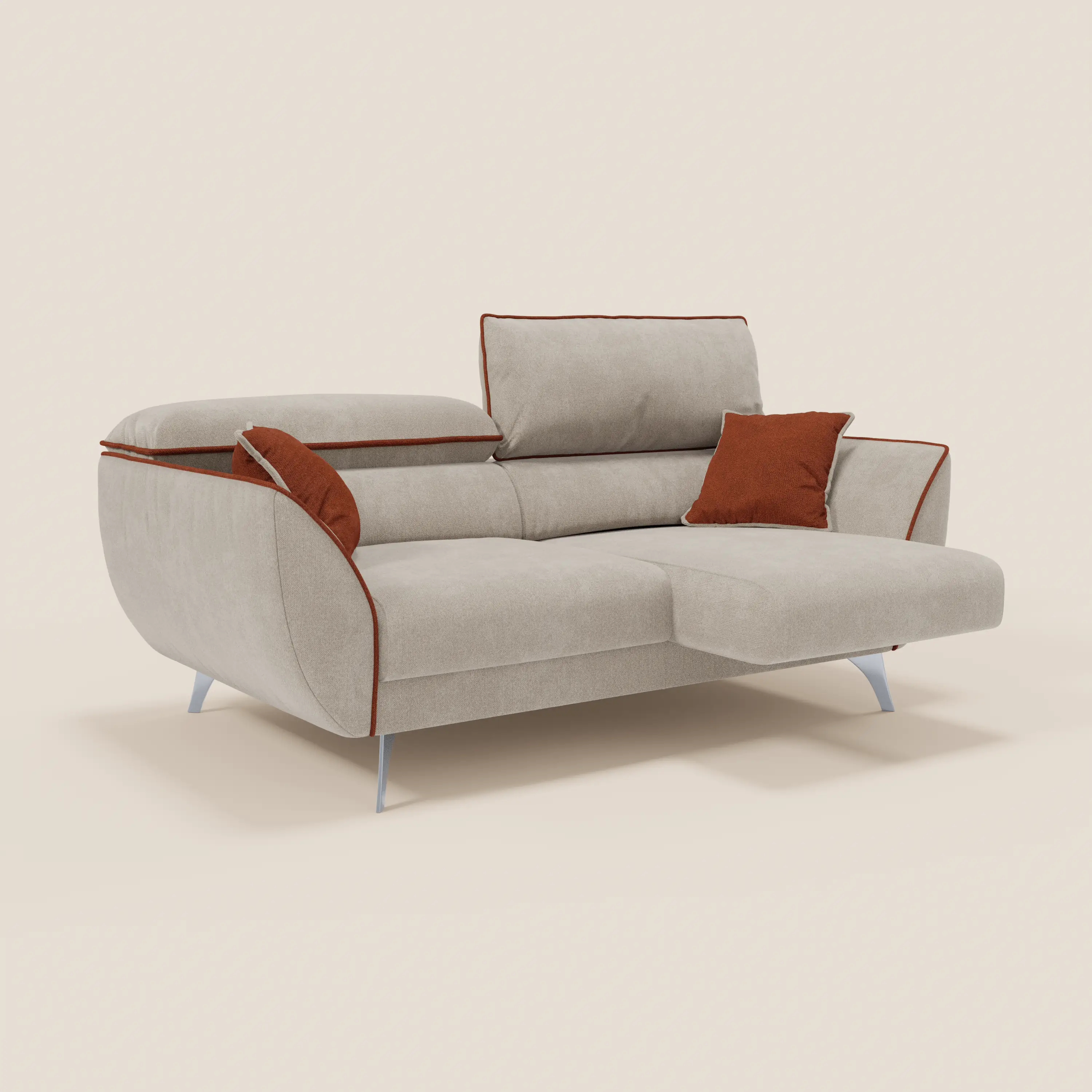 Michelangelo Canapé 2 et 3 places avec assises coulissantes et têtières réglables - Bicolore en tissu détachable T23 - Image 19
