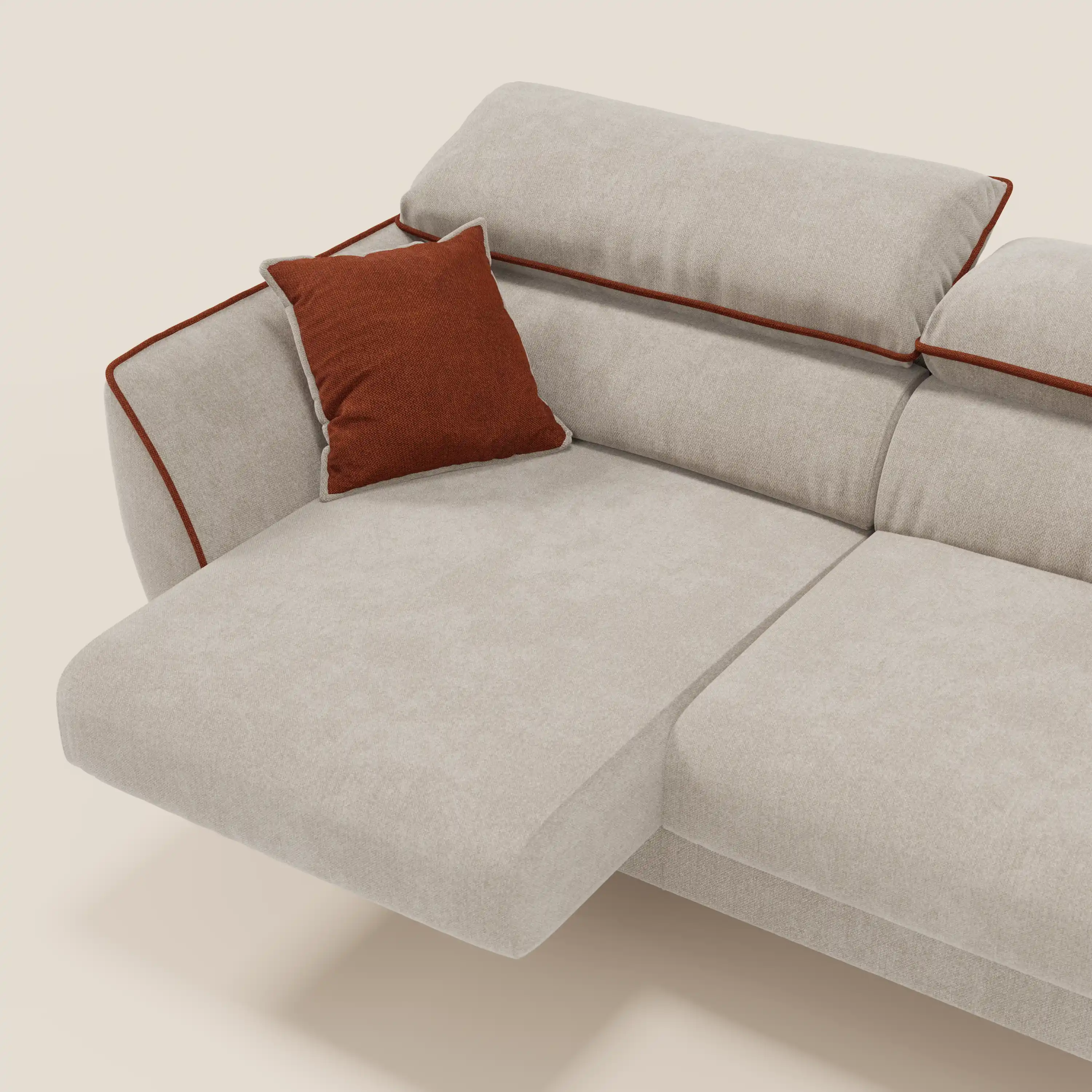 Michelangelo Canapé 2 et 3 places avec assises coulissantes et têtières réglables - Bicolore en tissu détachable T23 - Image 20