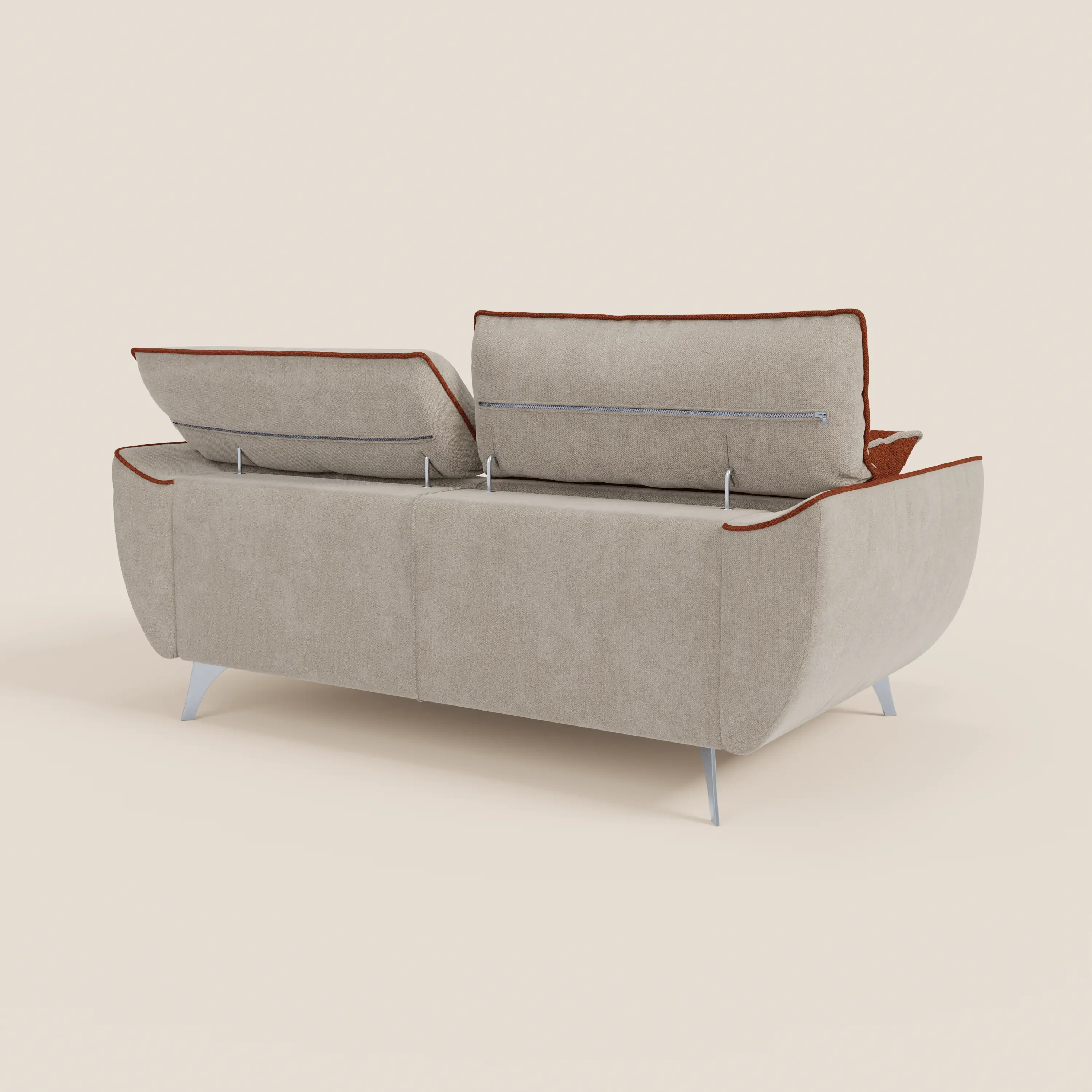 Michelangelo Canapé 2 et 3 places avec assises coulissantes et têtières réglables - Bicolore en tissu détachable T23 - Image 23