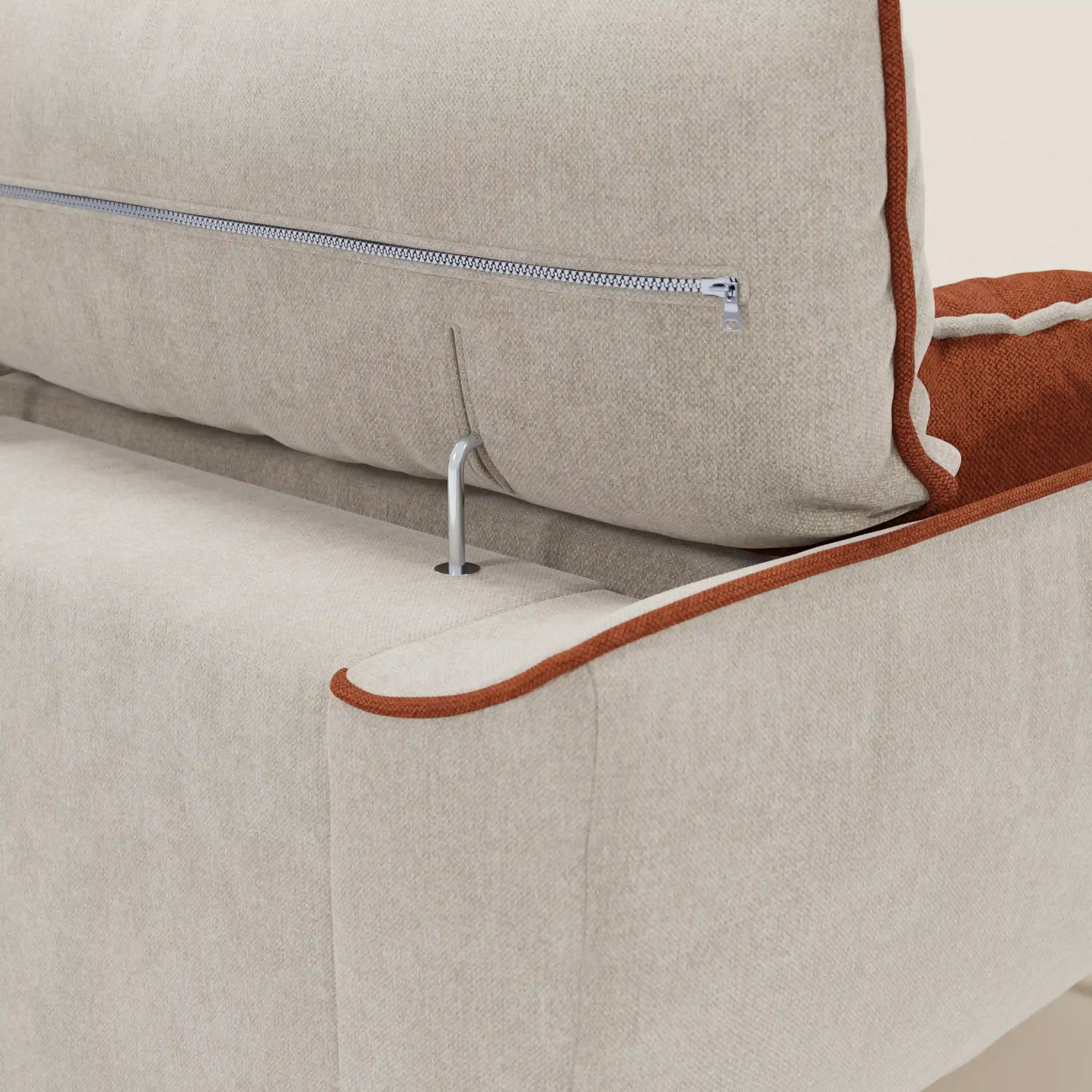 Michelangelo Canapé 2 et 3 places avec assises coulissantes et têtières réglables - Bicolore en tissu détachable T23 - Image 25