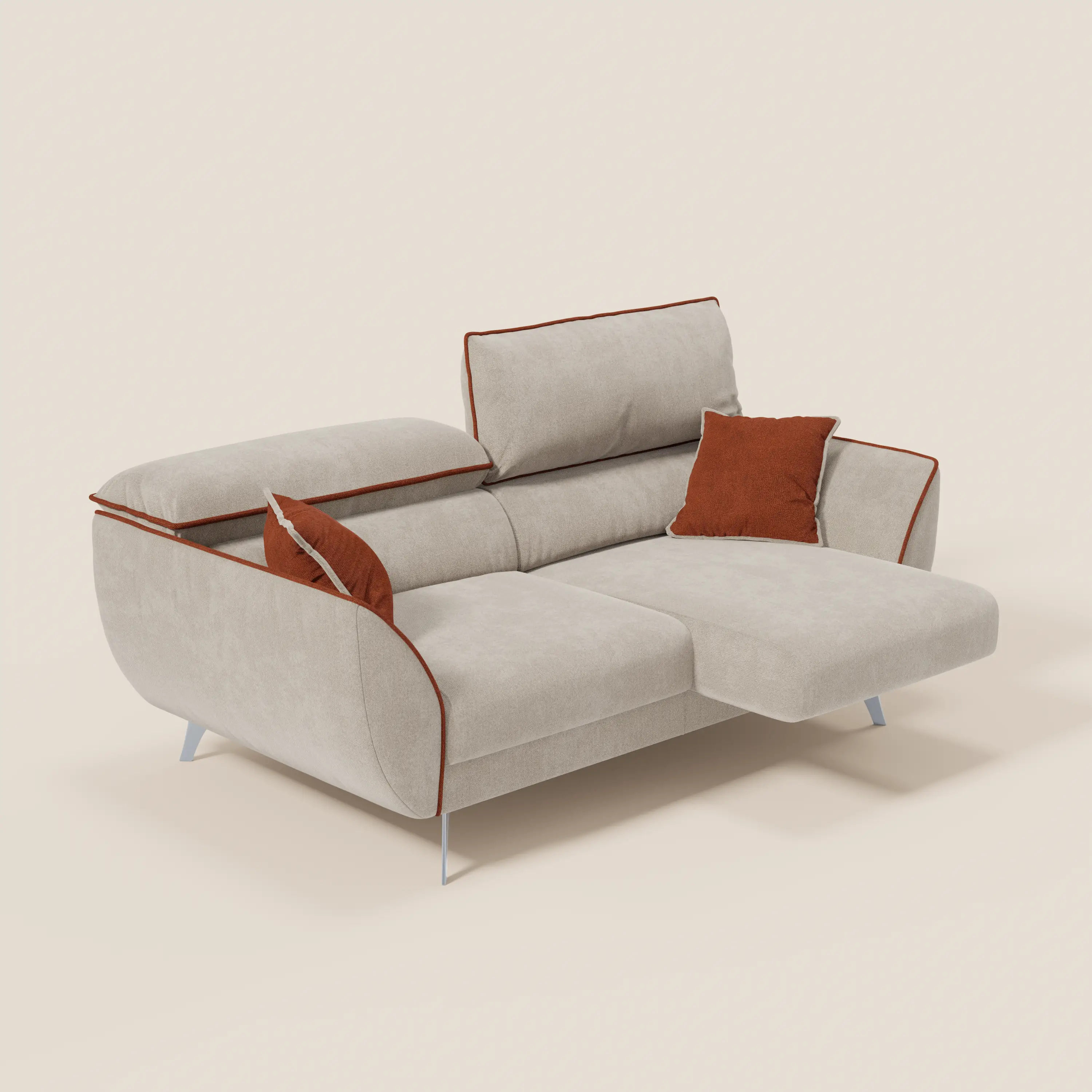 Michelangelo Canapé 2 et 3 places avec assises coulissantes et têtières réglables - Bicolore en tissu détachable T23 - Image 27