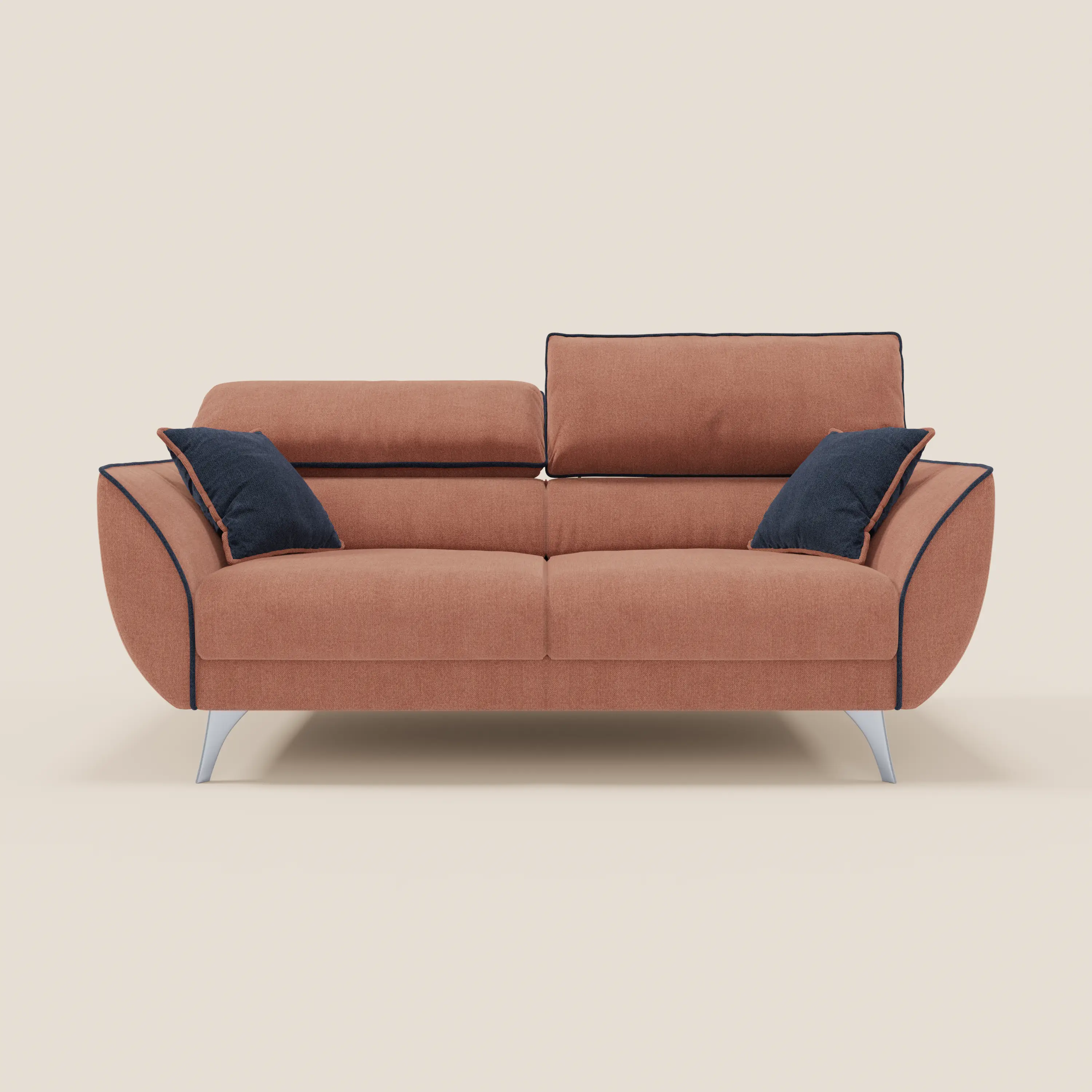 Michelangelo Canapé 2 et 3 places avec assises coulissantes et têtières réglables - Bicolore en tissu détachable T23 - Image 31