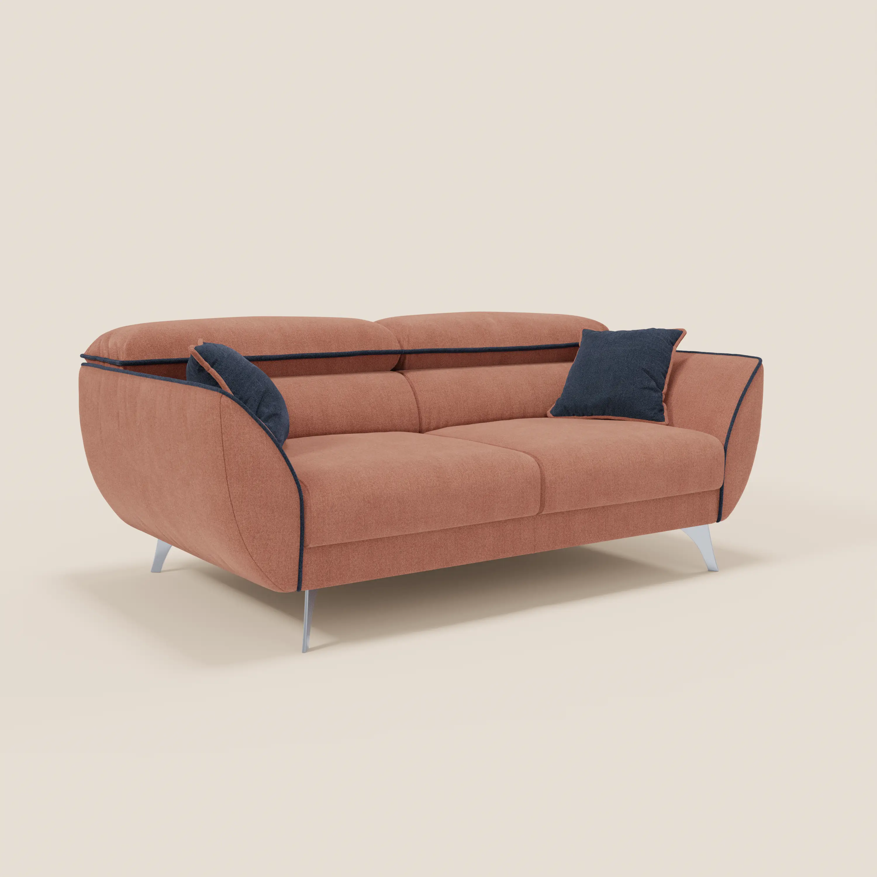 Michelangelo Canapé 2 et 3 places avec assises coulissantes et têtières réglables - Bicolore en tissu détachable T23 - Image 32