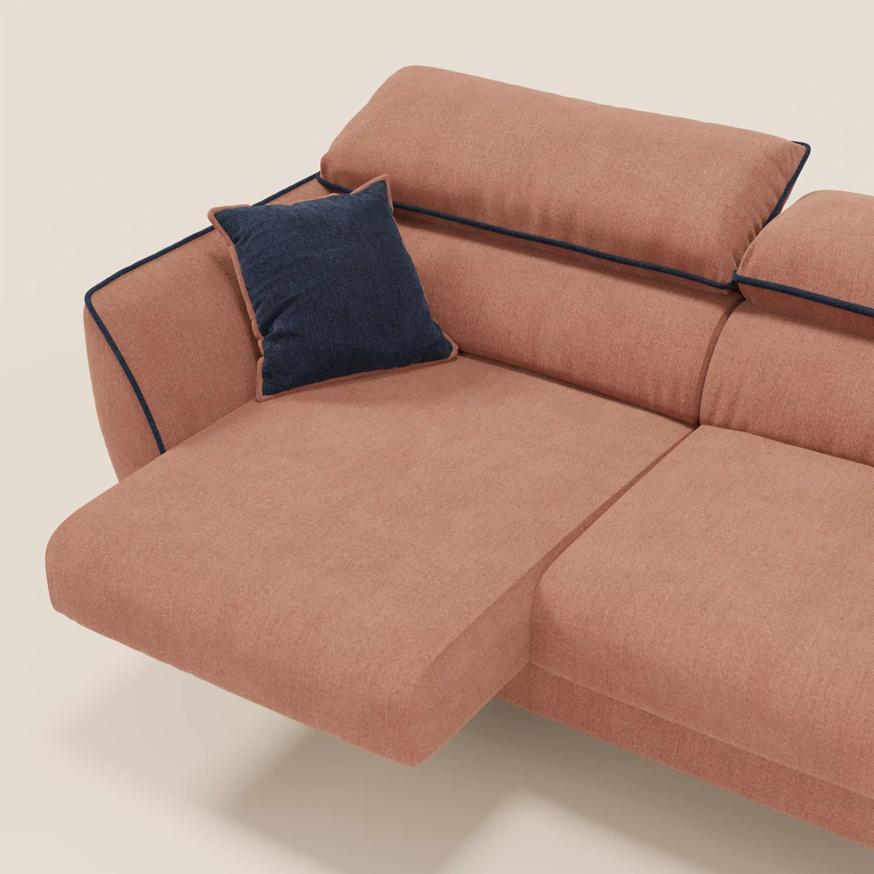 Michelangelo Canapé 2 et 3 places avec assises coulissantes et têtières réglables - Bicolore en tissu détachable T23 - Image 34