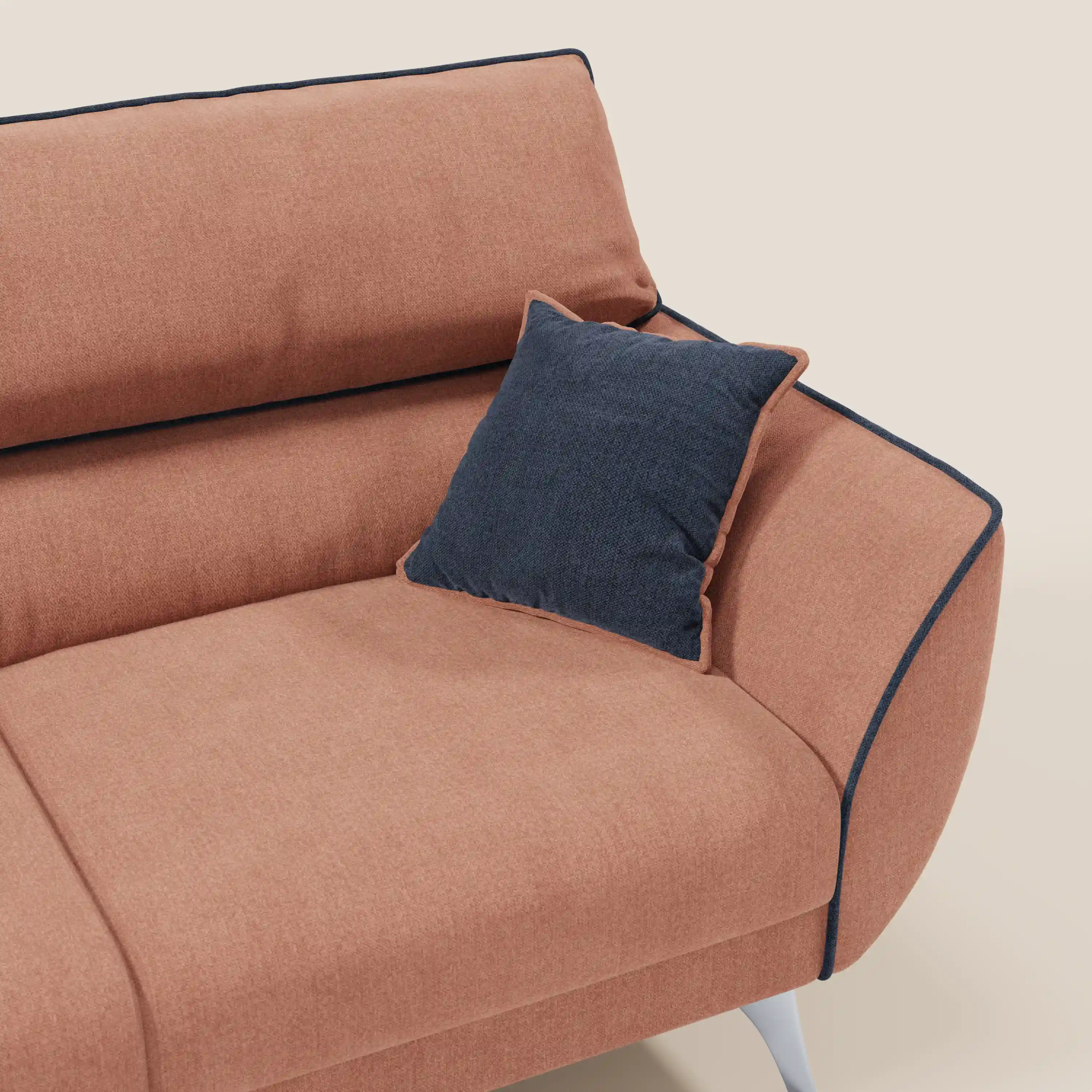 Michelangelo Canapé 2 et 3 places avec assises coulissantes et têtières réglables - Bicolore en tissu détachable T23 - Image 35