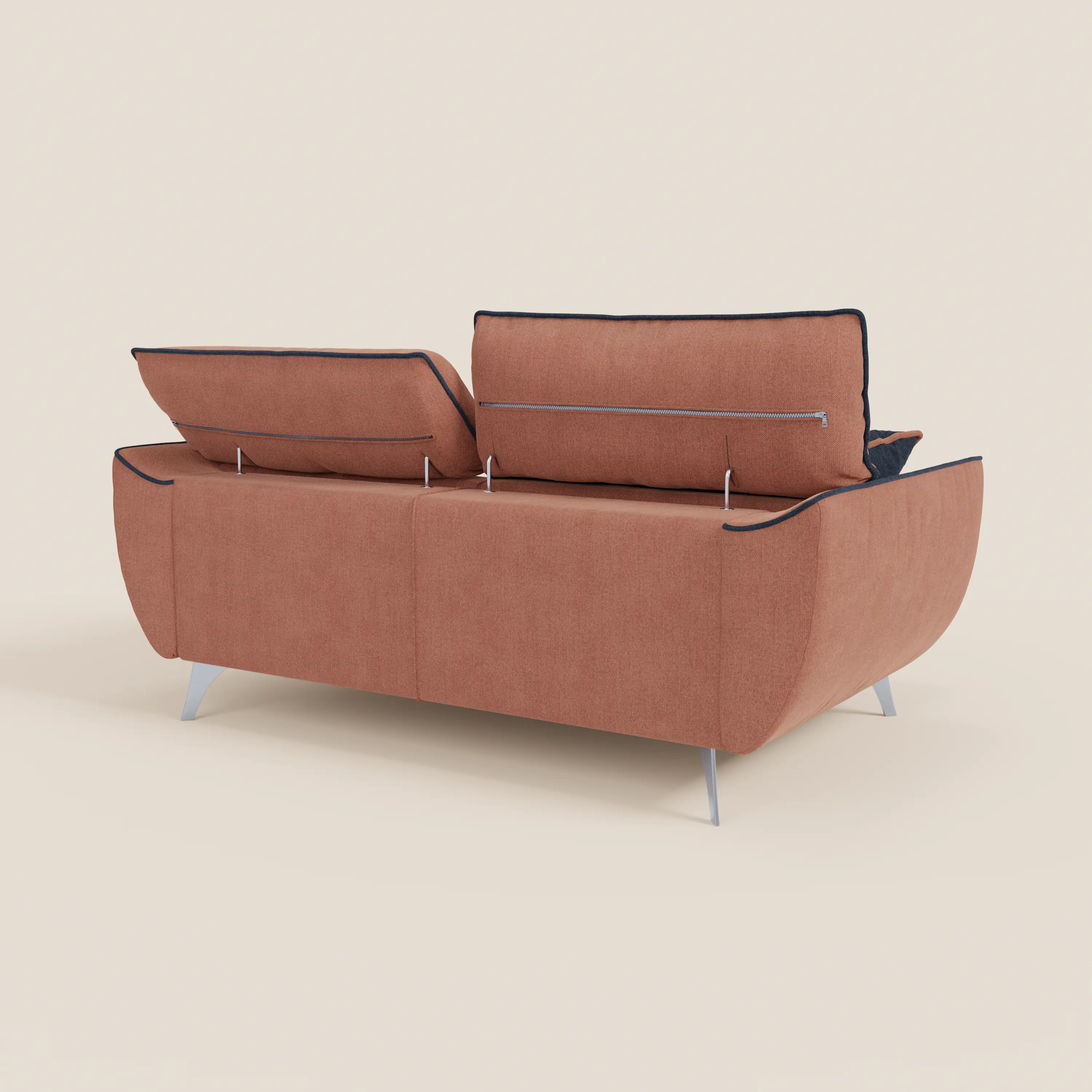 Michelangelo Canapé 2 et 3 places avec assises coulissantes et têtières réglables - Bicolore en tissu détachable T23 - Image 37