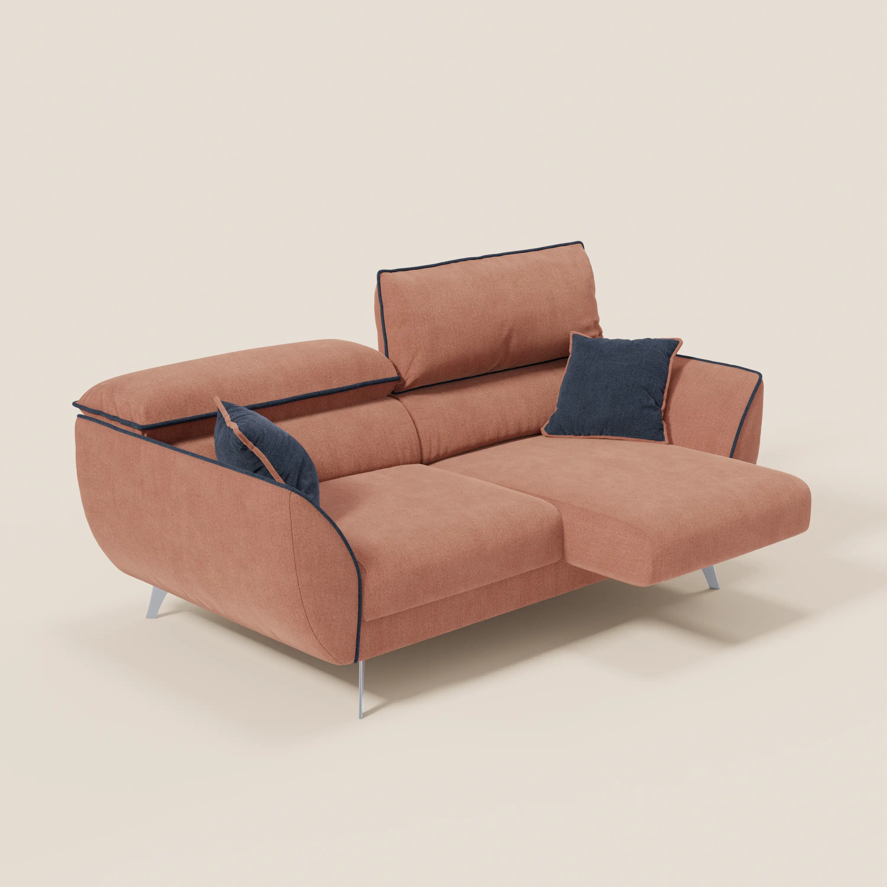 Michelangelo Canapé 2 et 3 places avec assises coulissantes et têtières réglables - Bicolore en tissu détachable T23 - Image 41