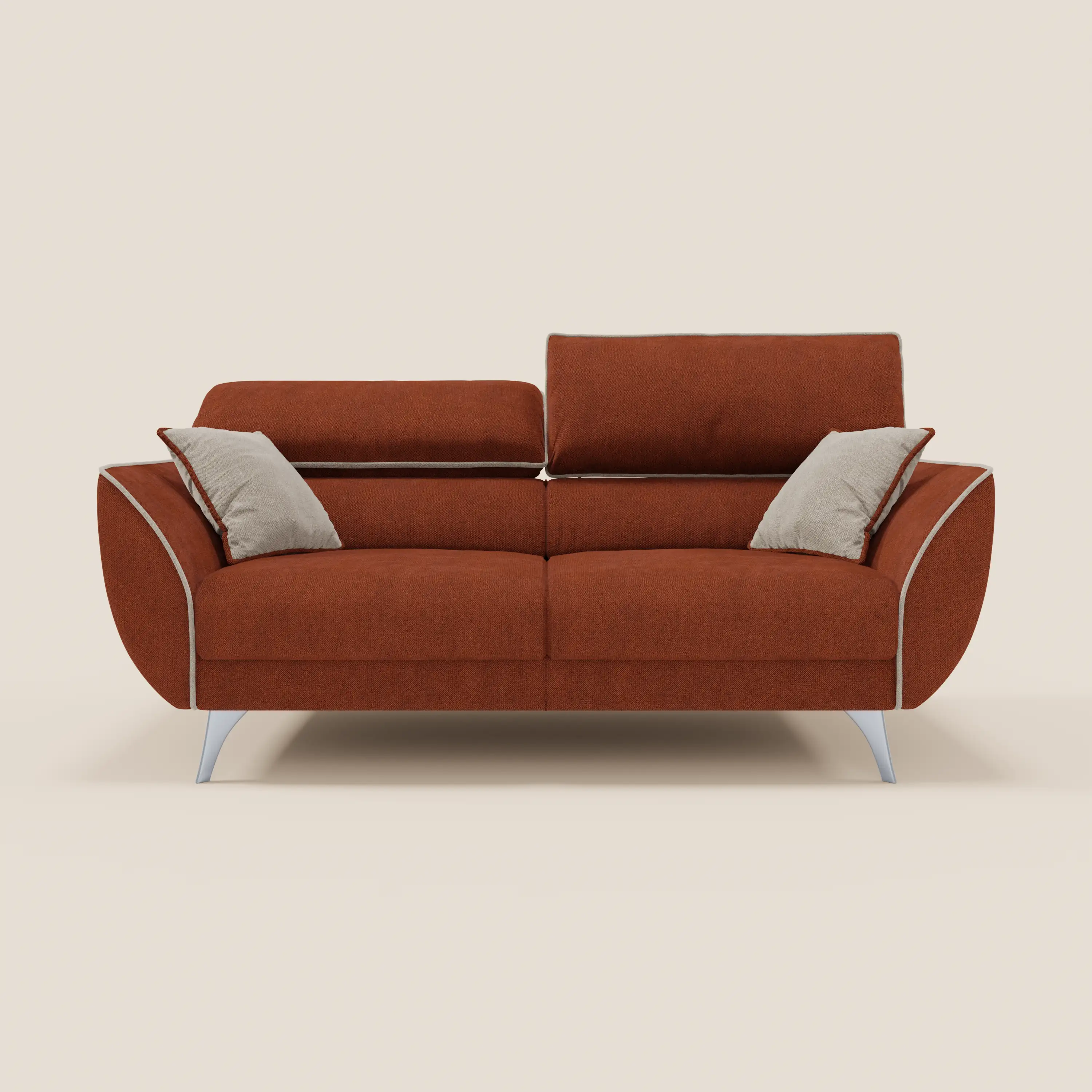 Michelangelo Canapé 2 et 3 places avec assises coulissantes et têtières réglables - Bicolore en tissu détachable T23 - Image 45