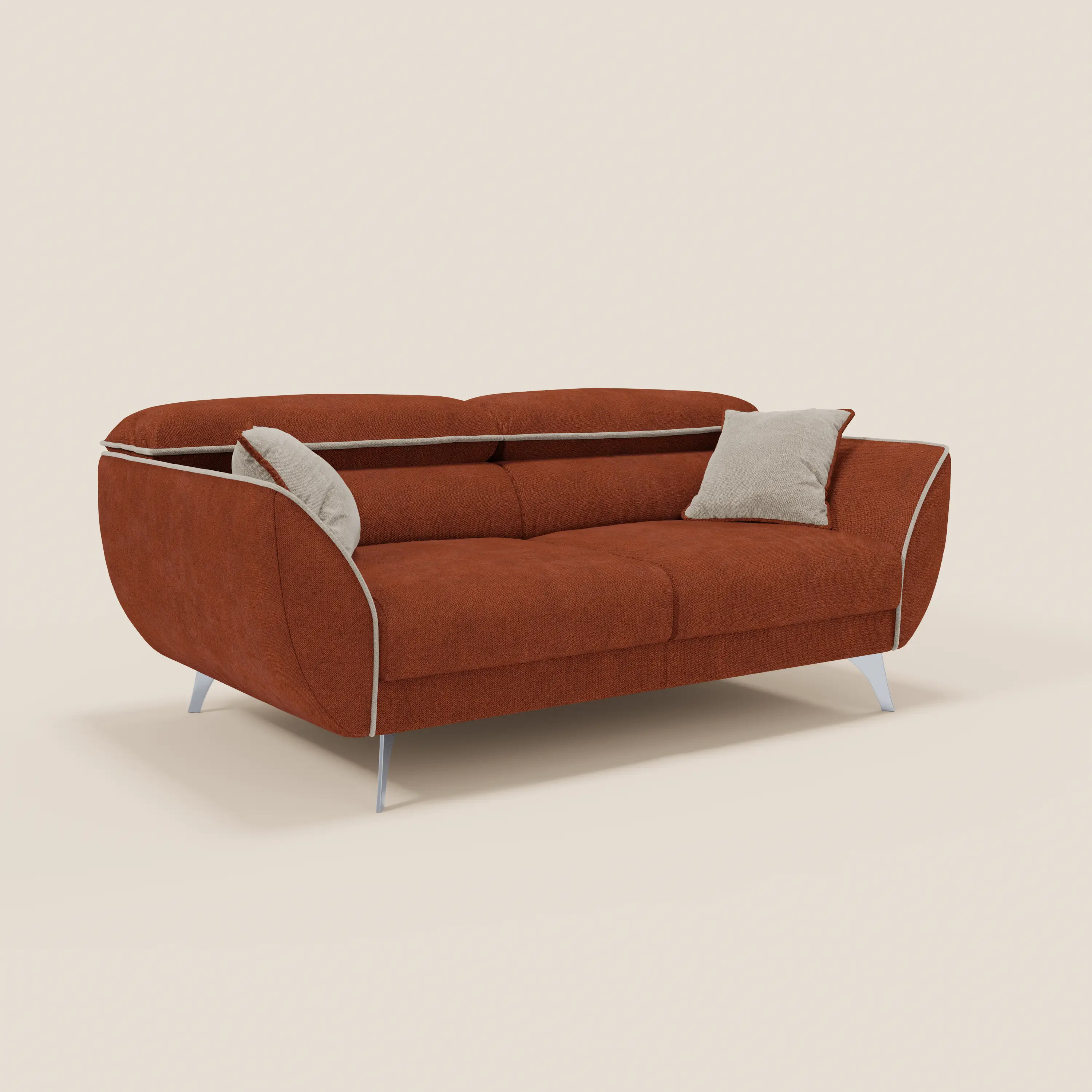 Michelangelo Canapé 2 et 3 places avec assises coulissantes et têtières réglables - Bicolore en tissu détachable T23 - Image 46