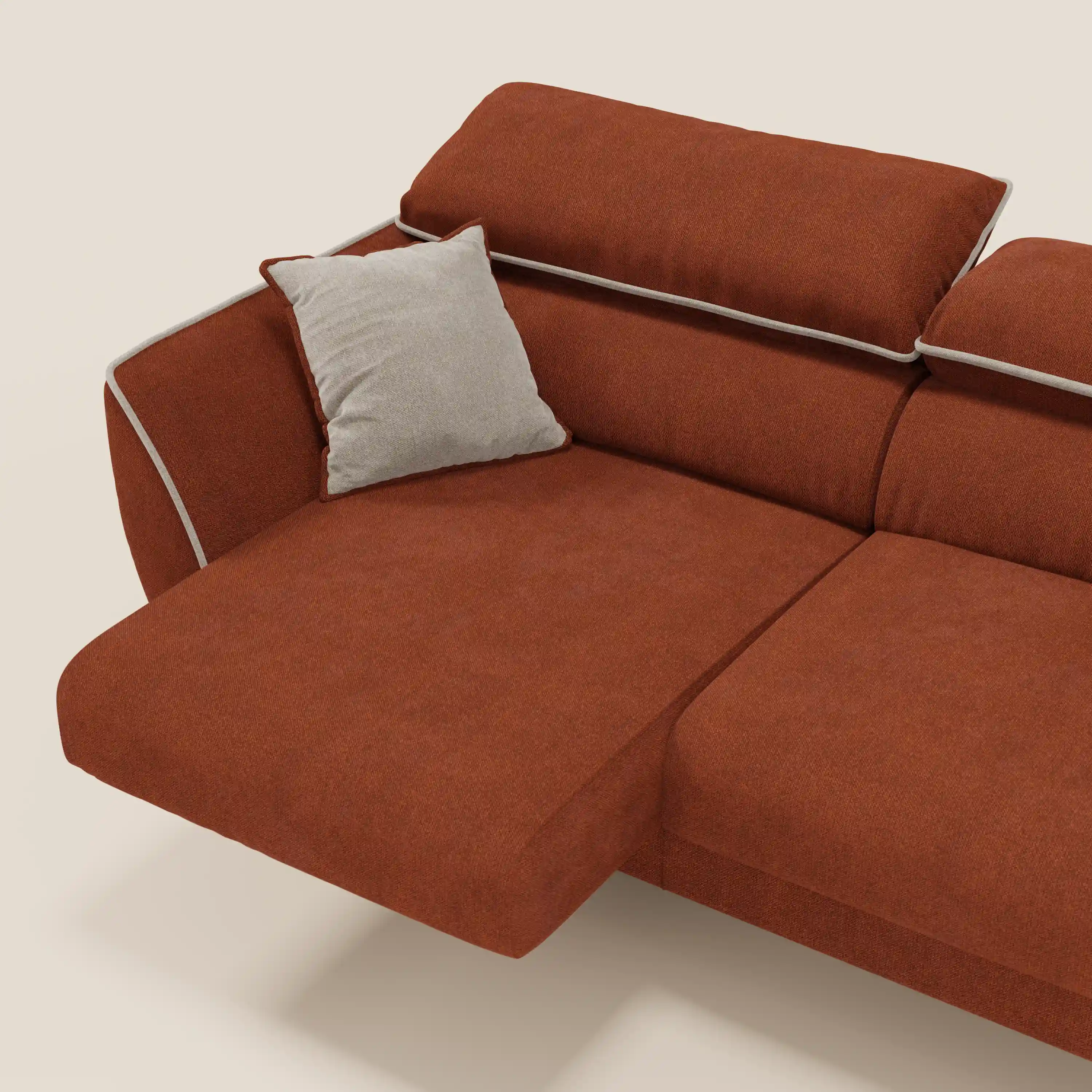 Michelangelo Canapé 2 et 3 places avec assises coulissantes et têtières réglables - Bicolore en tissu détachable T23 - Image 48