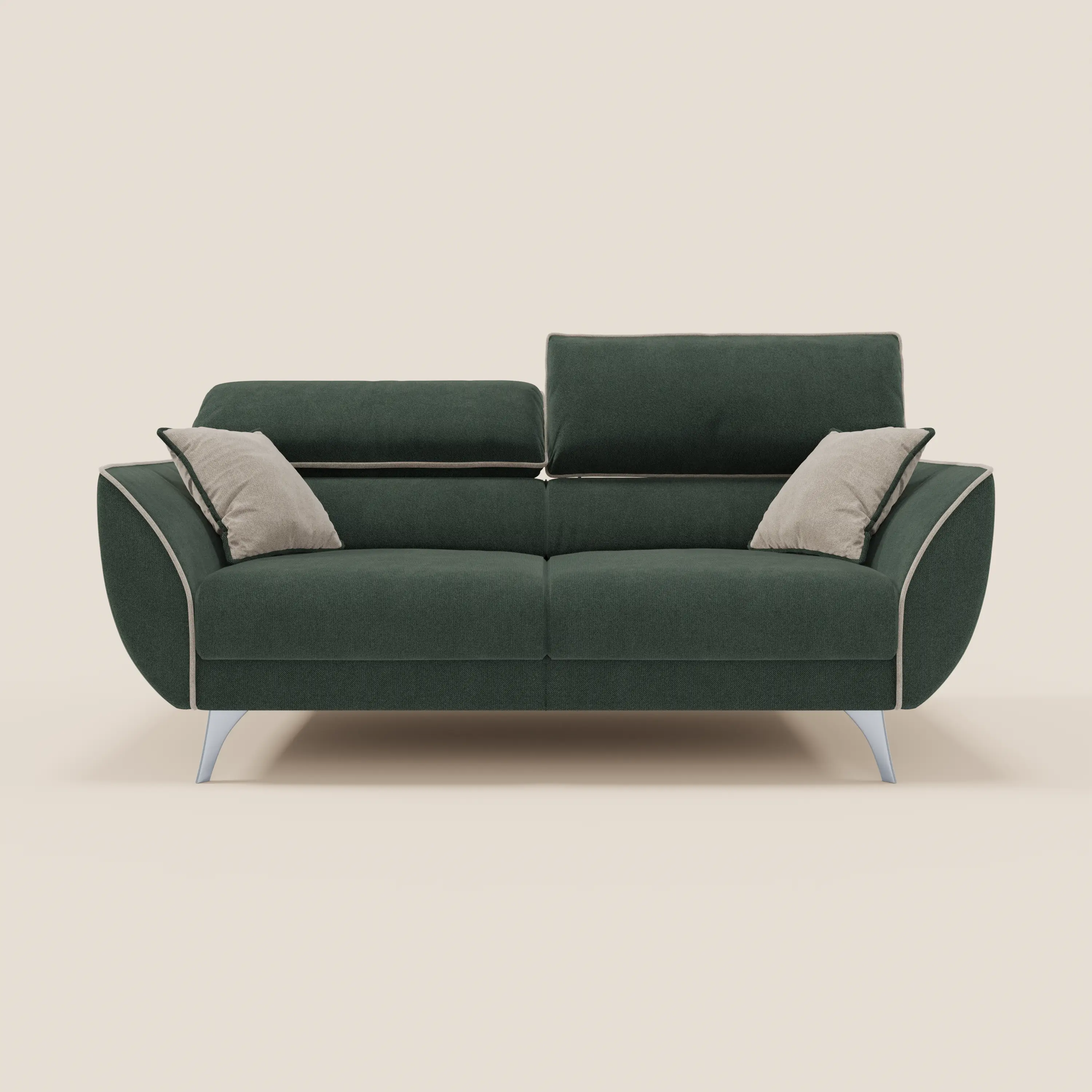Michelangelo Canapé 2 et 3 places avec assises coulissantes et têtières réglables - Bicolore en tissu détachable T23 - Image 59