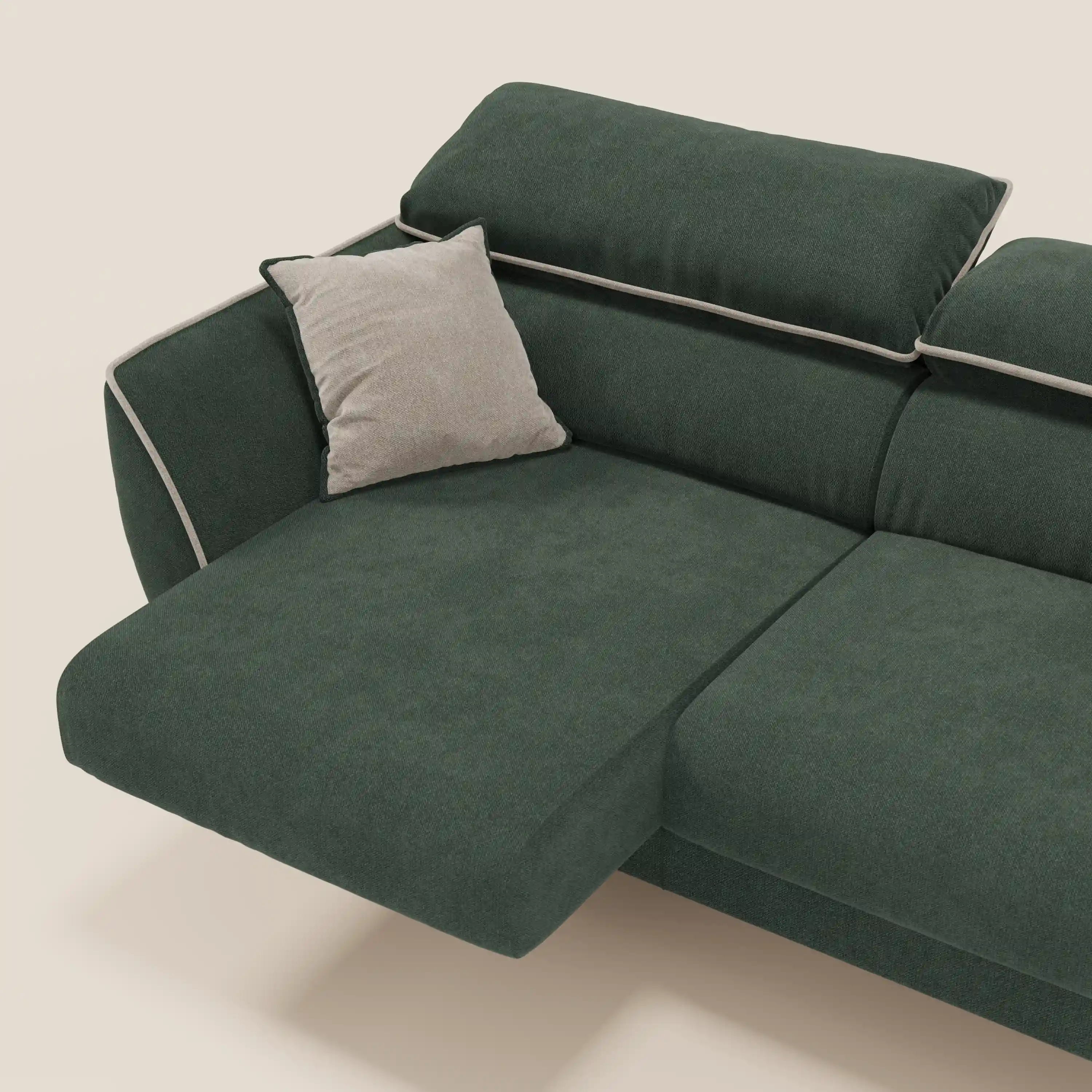 Michelangelo Canapé 2 et 3 places avec assises coulissantes et têtières réglables - Bicolore en tissu détachable T23 - Image 62