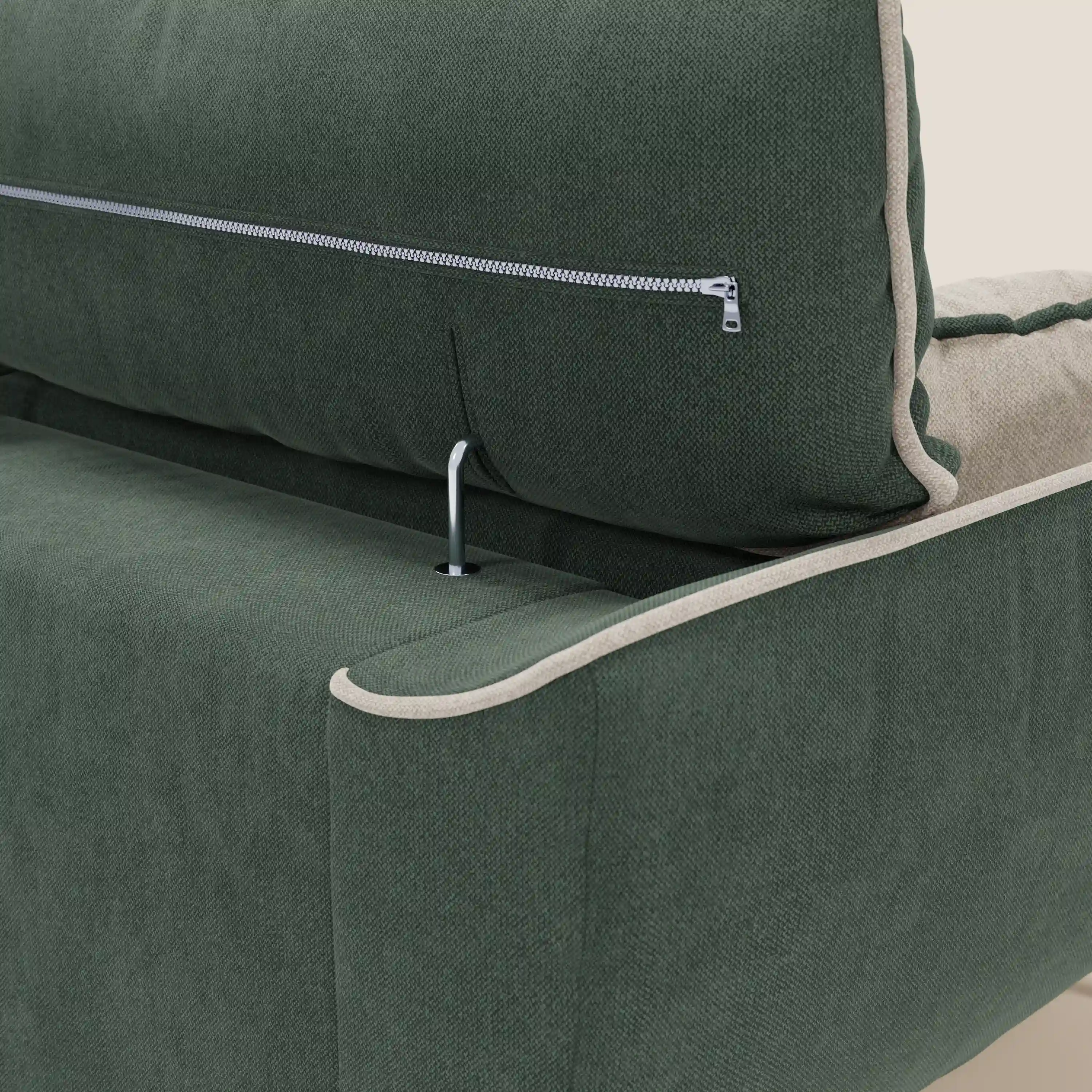 Michelangelo Canapé 2 et 3 places avec assises coulissantes et têtières réglables - Bicolore en tissu détachable T23 - Image 67