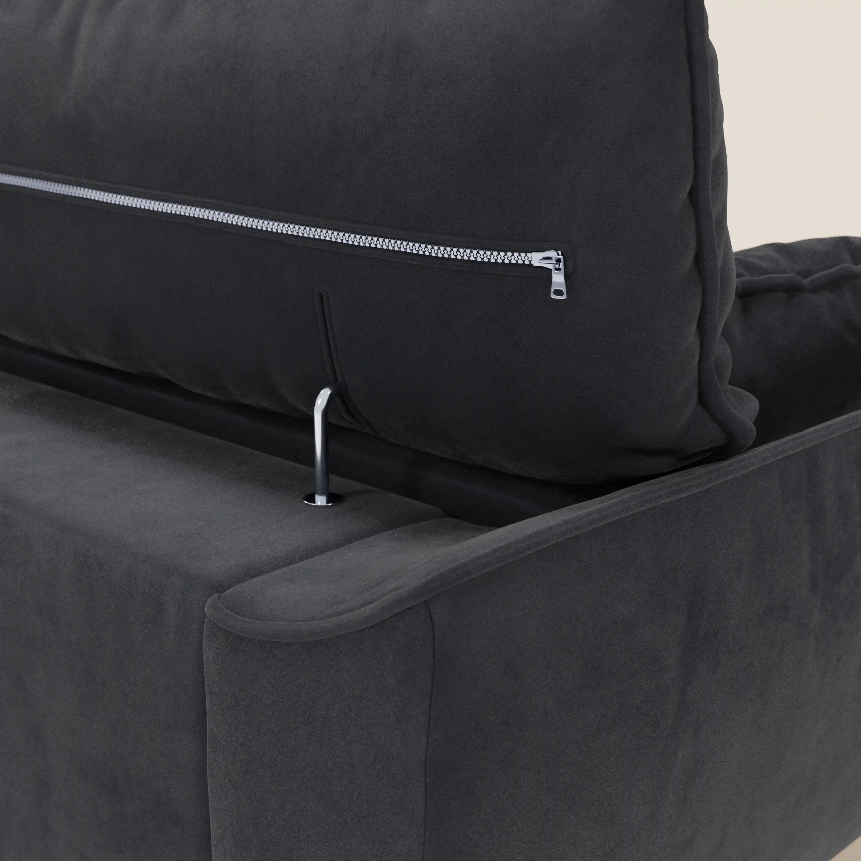 Michelangelo Canapé d'angle avec chaise longue et assises coulissantes - têtières réglables en tissu raffiné détachable effet velouté T30 - Image 116