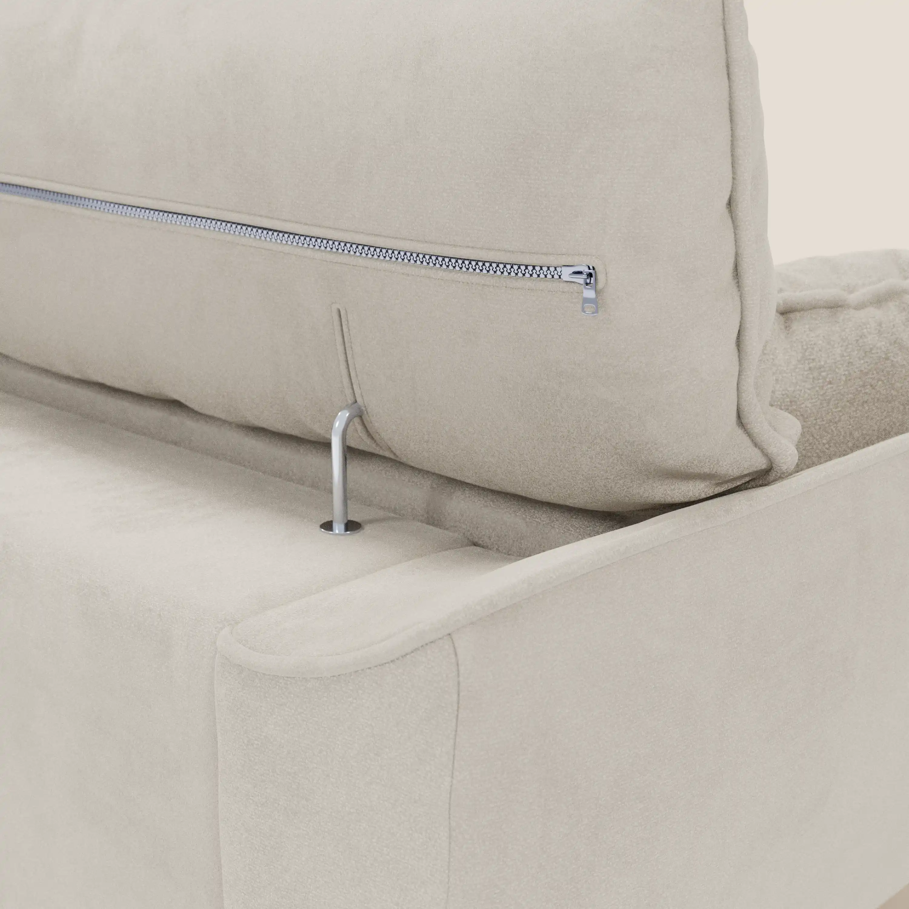 Michelangelo Canapé d'angle avec chaise longue et assises coulissantes - têtières réglables en tissu raffiné détachable effet velouté T30 - Image 194