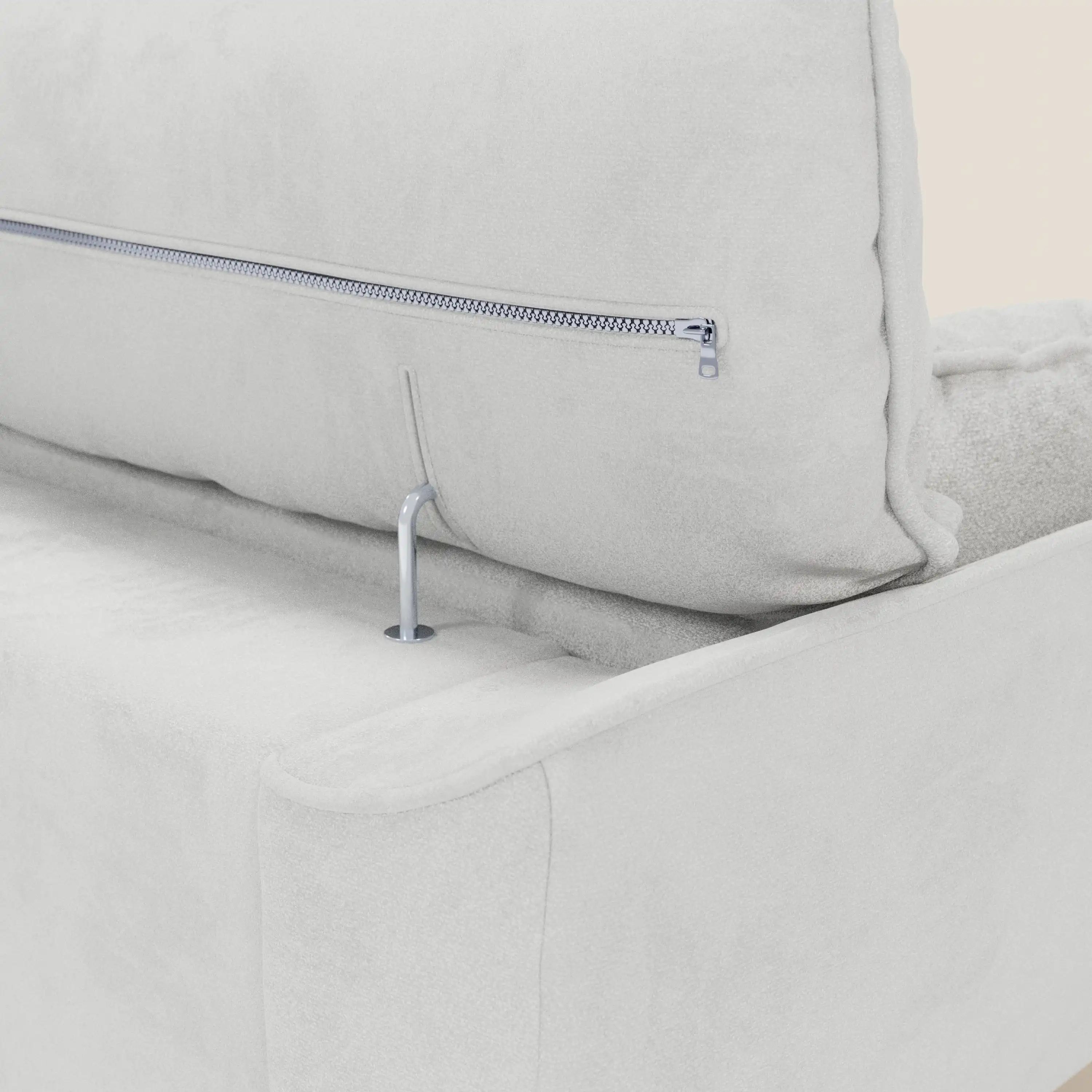 Michelangelo Canapé d'angle avec chaise longue et assises coulissantes - têtières réglables en tissu raffiné détachable effet velouté T30 - Image 207