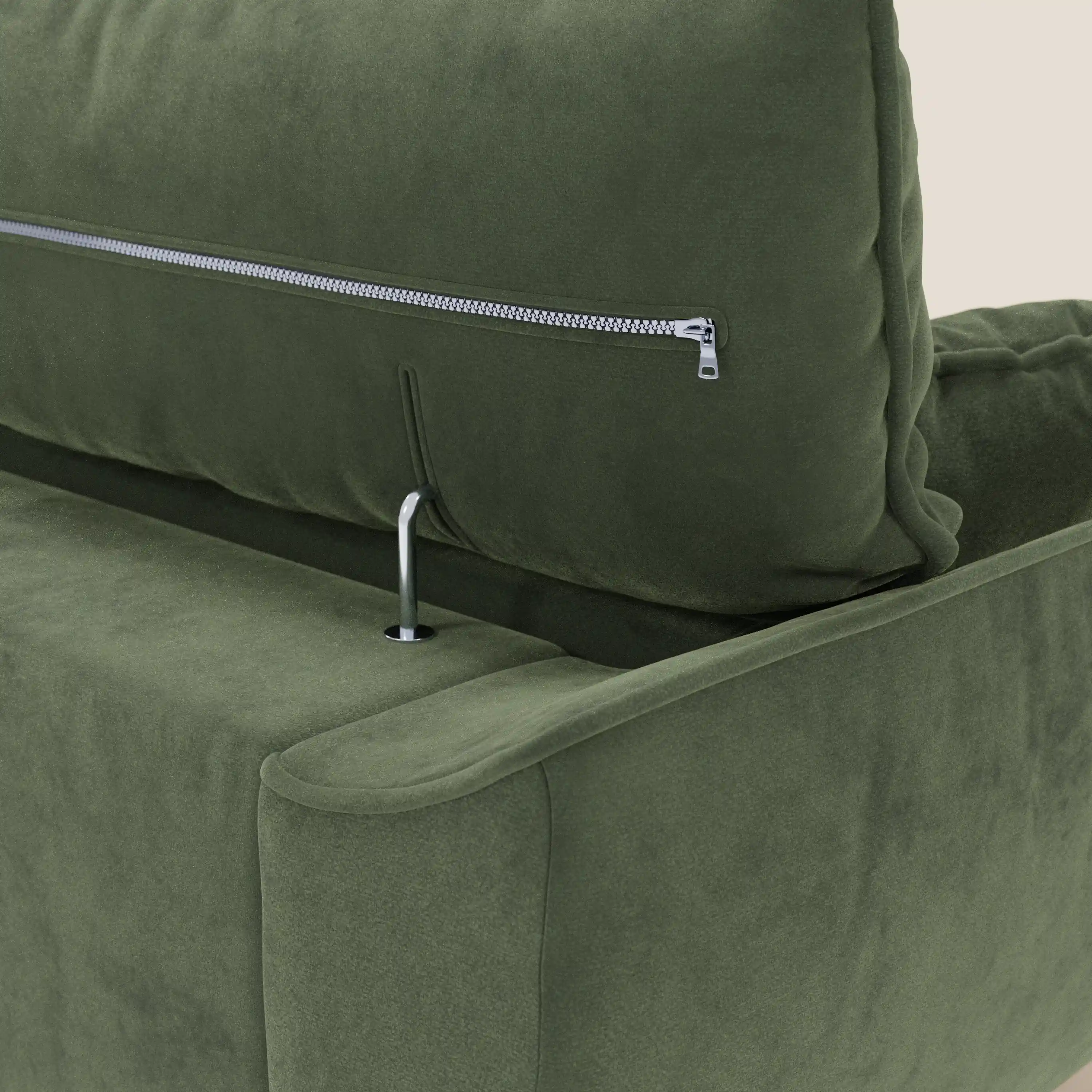 Michelangelo Canapé d'angle avec chaise longue et assises coulissantes - têtières réglables en tissu raffiné détachable effet velouté T30 - Image 37