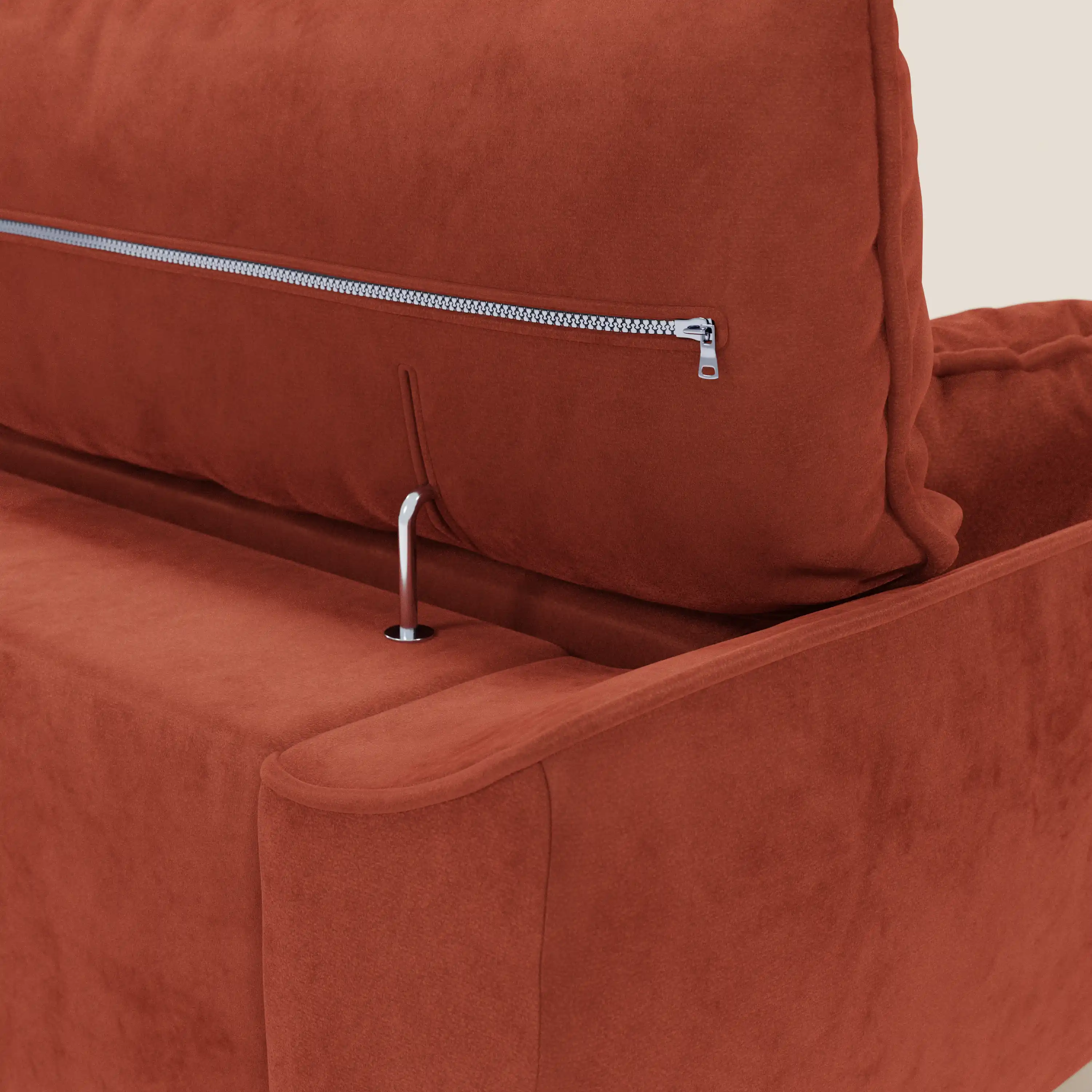 Michelangelo Canapé d'angle avec chaise longue et assises coulissantes - têtières réglables en tissu raffiné détachable effet velouté T30 - Image 63