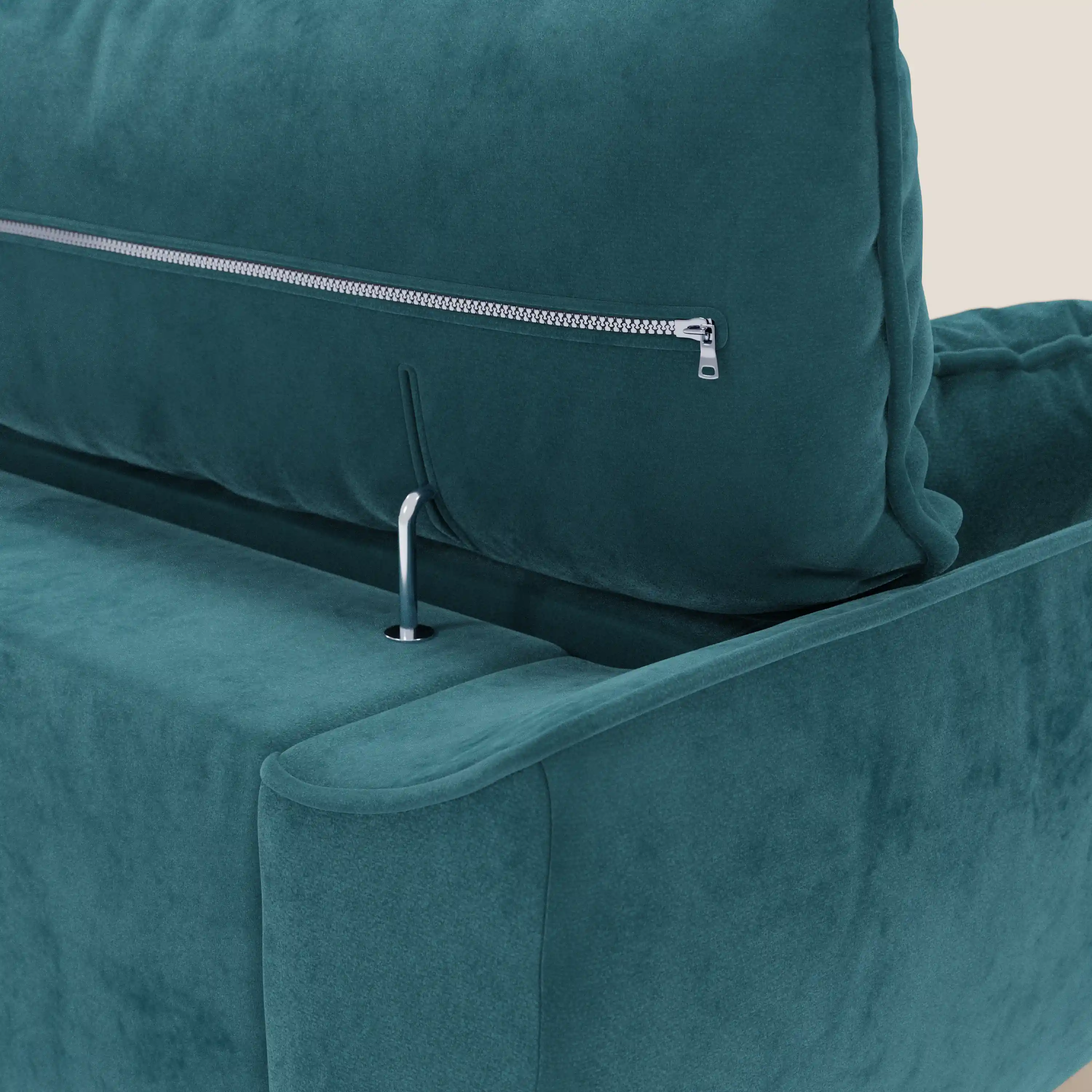 Michelangelo Canapé d'angle avec chaise longue et assises coulissantes - têtières réglables en tissu raffiné détachable effet velouté T30 - Image 90