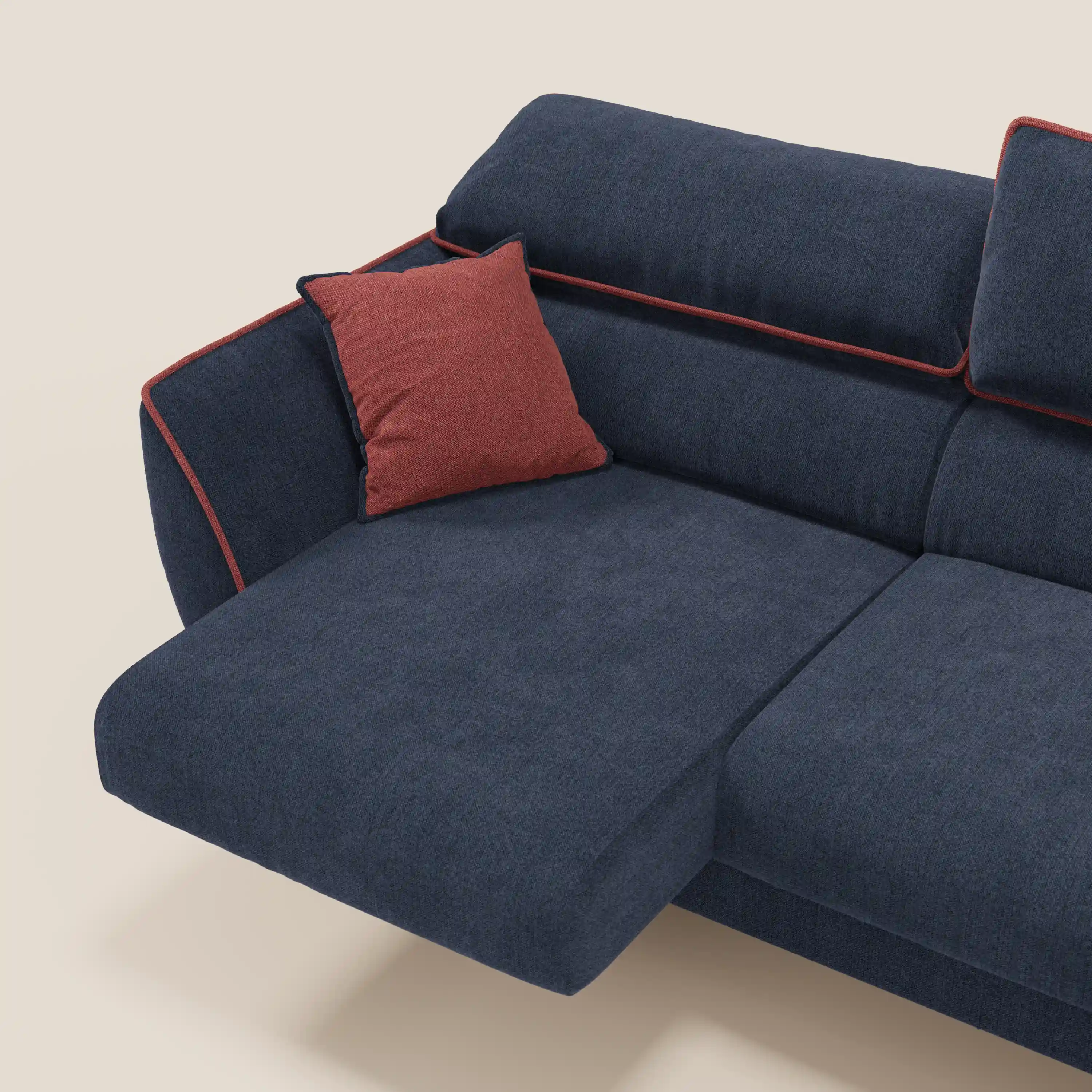 Michelangelo Canapé d'angle bicolore avec chaise longue et assises coulissantes - têtières réglables en tissu détachabale T23 - Image 19