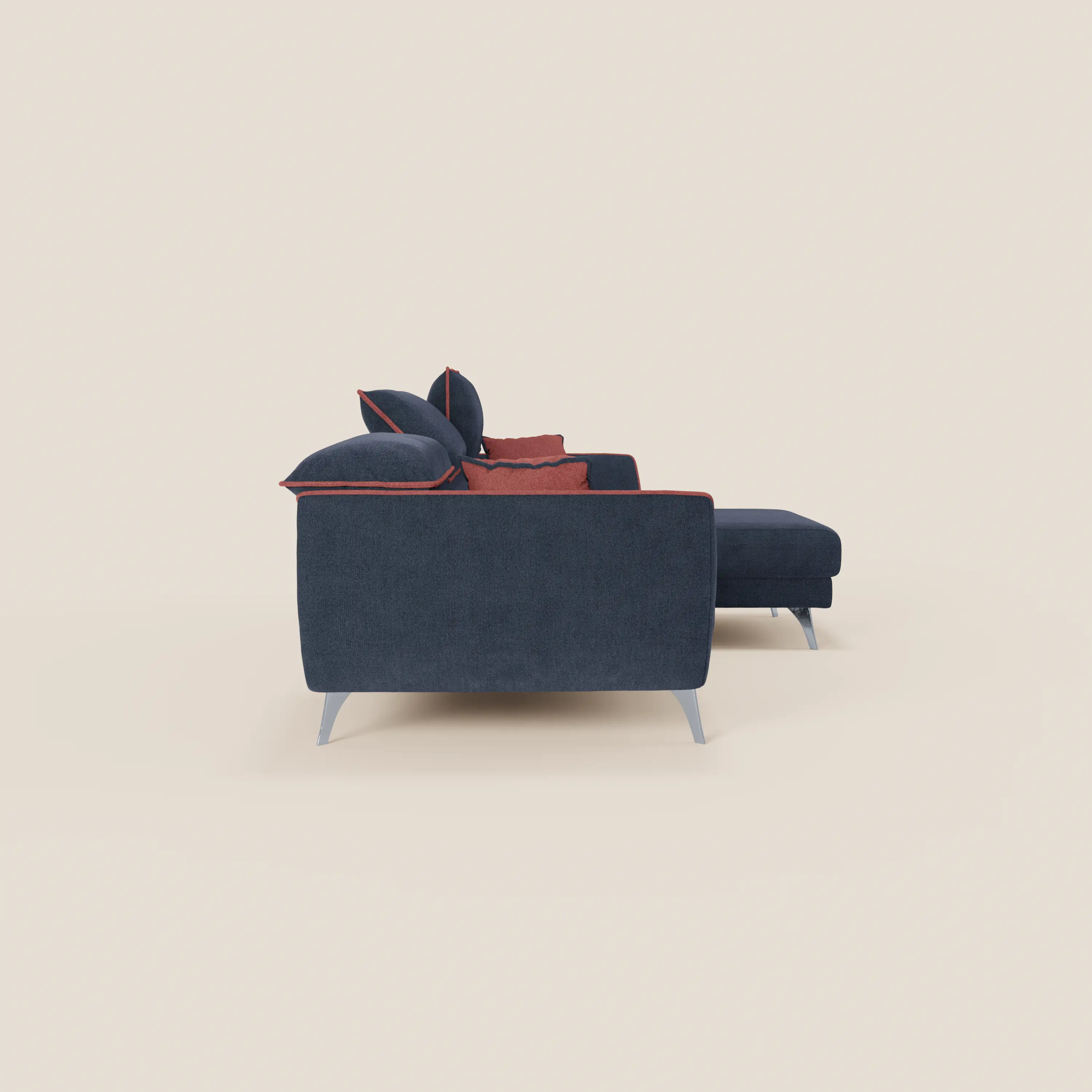 Michelangelo Canapé d'angle bicolore avec chaise longue et assises coulissantes - têtières réglables en tissu détachabale T23 - Image 22