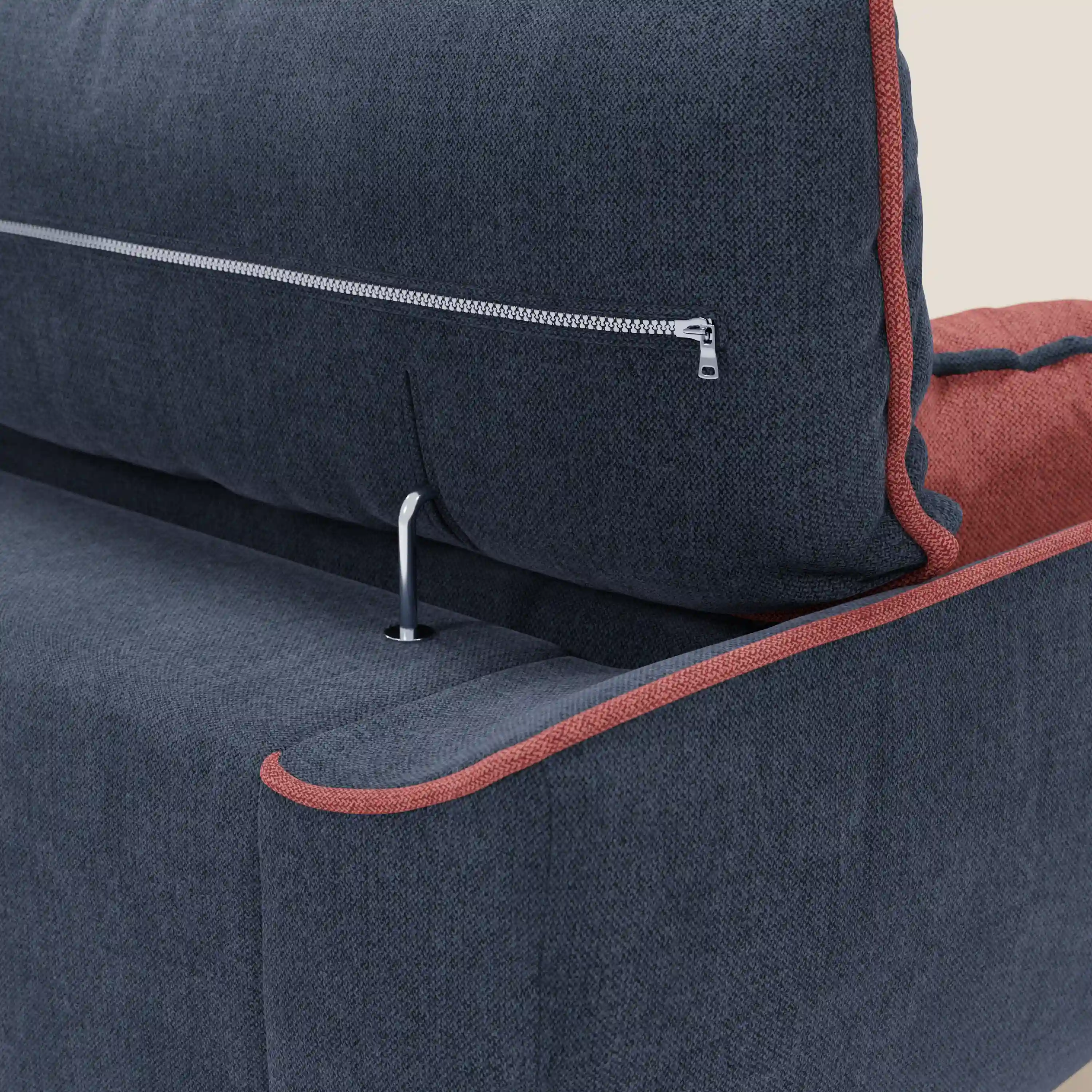 Michelangelo Canapé d'angle bicolore avec chaise longue et assises coulissantes - têtières réglables en tissu détachabale T23 - Image 25