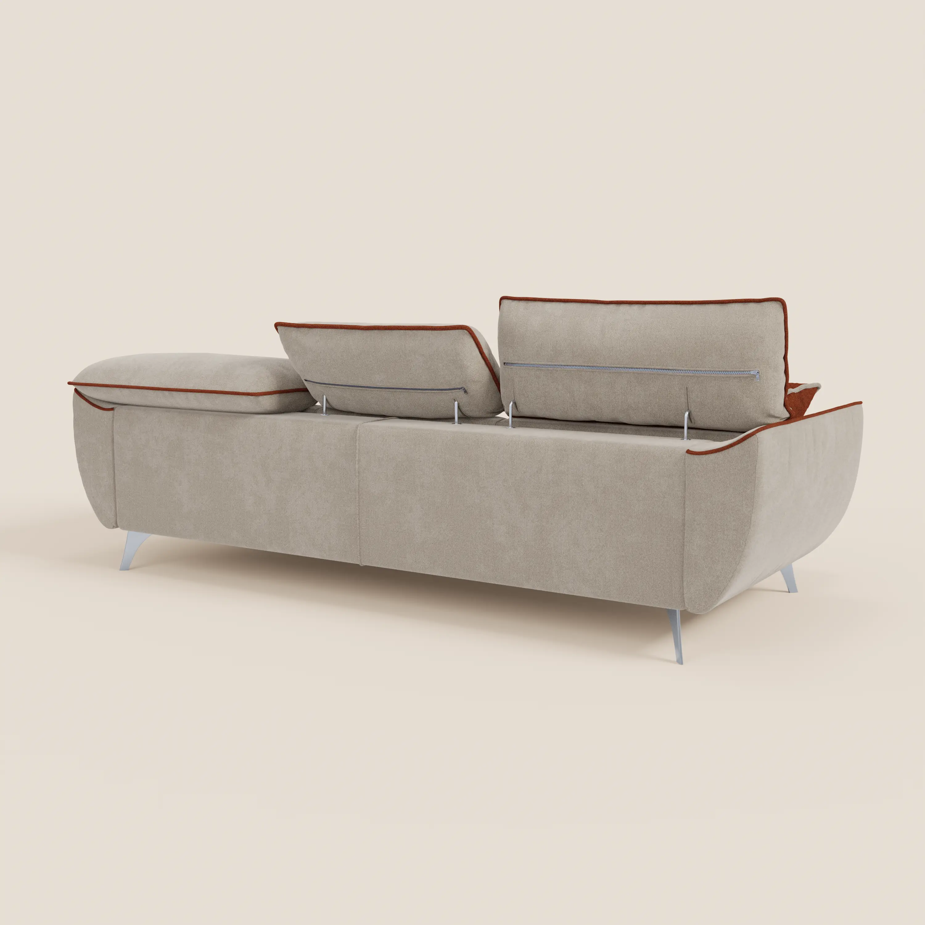 Michelangelo Canapé d'angle bicolore avec chaise longue et assises coulissantes - têtières réglables en tissu détachabale T23 - Image 38