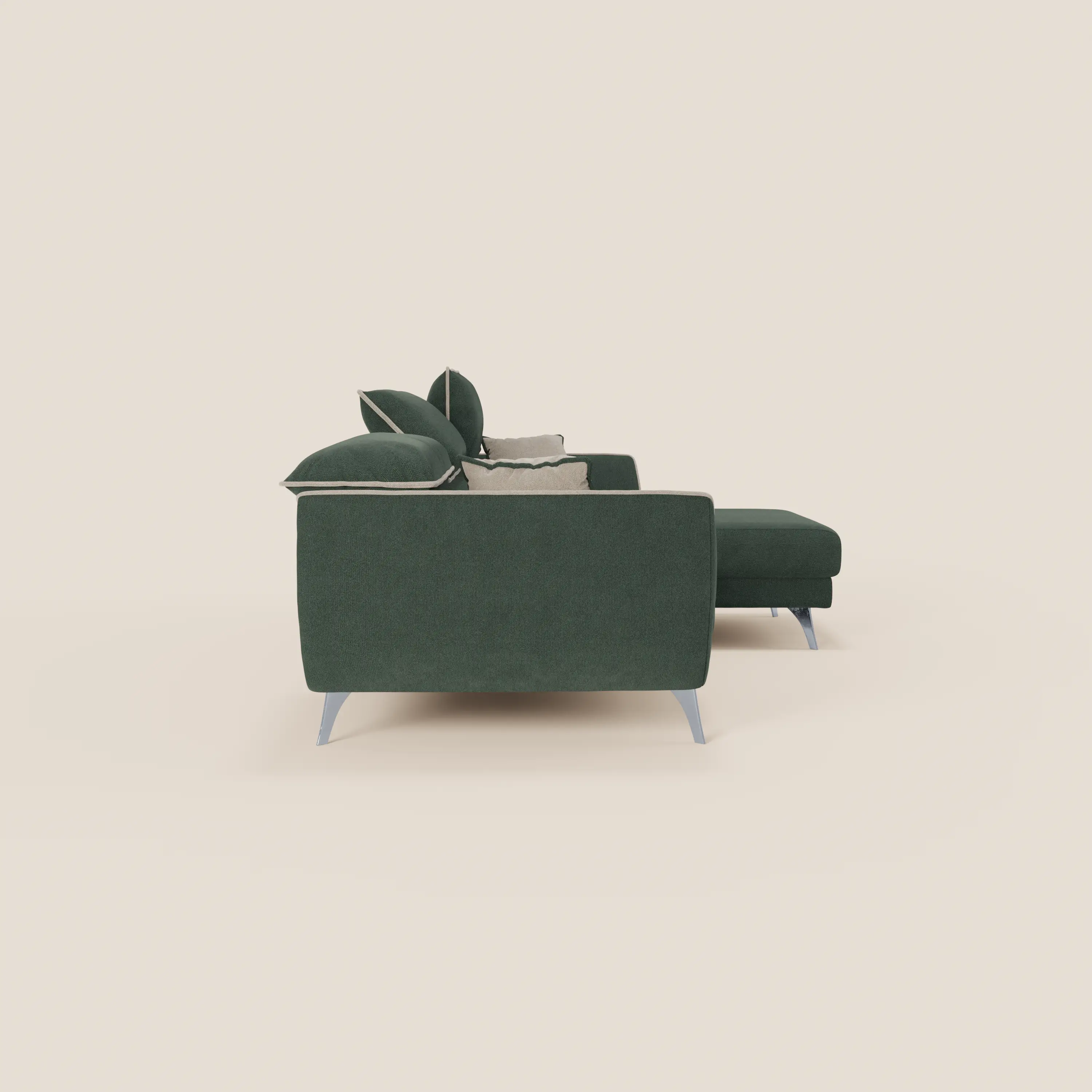 Michelangelo Canapé d'angle bicolore avec chaise longue et assises coulissantes - têtières réglables en tissu détachabale T23 - Image 64