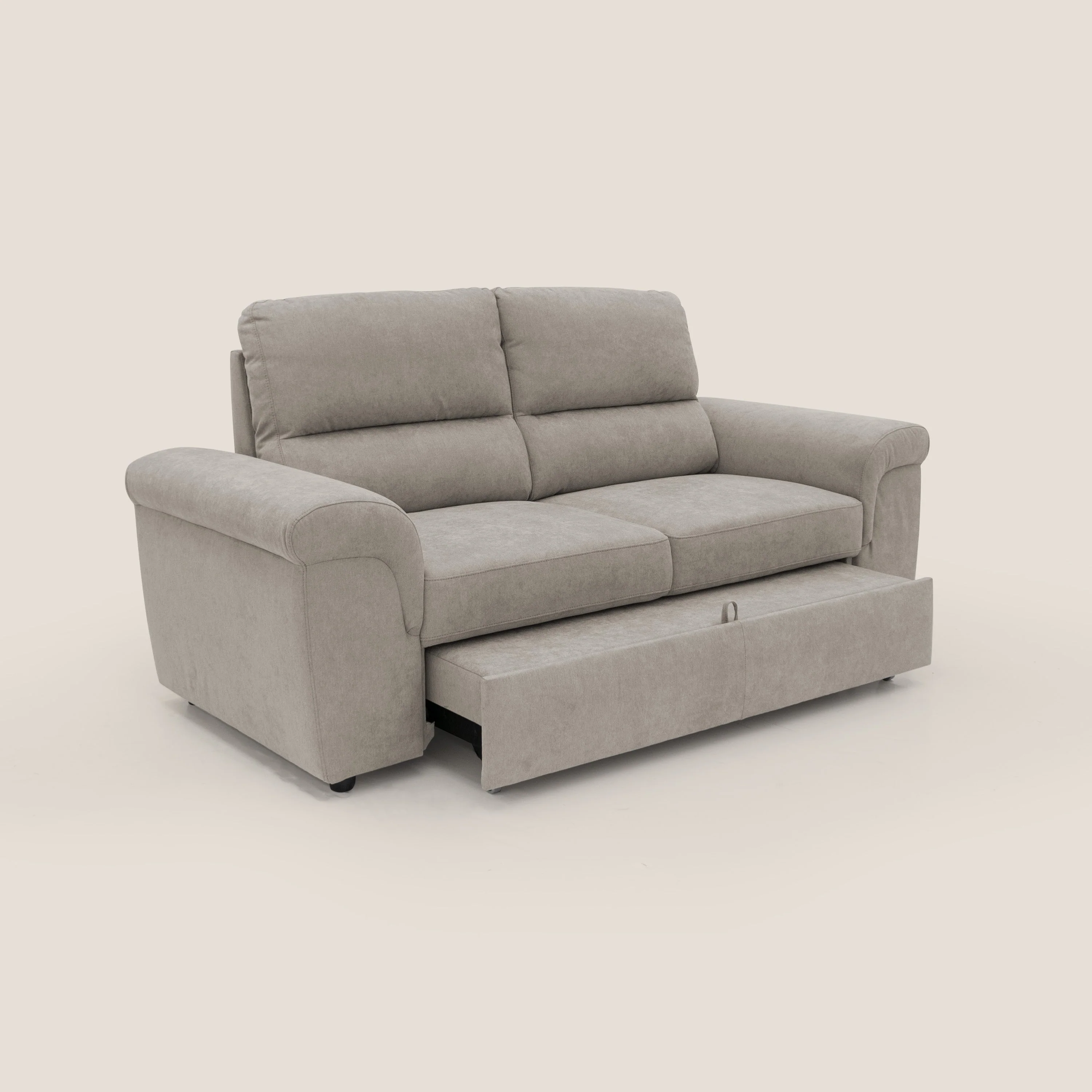 Minerva canapé linéaire avec pouf extractible en tissu doux imperméable T02 beige - Image 10