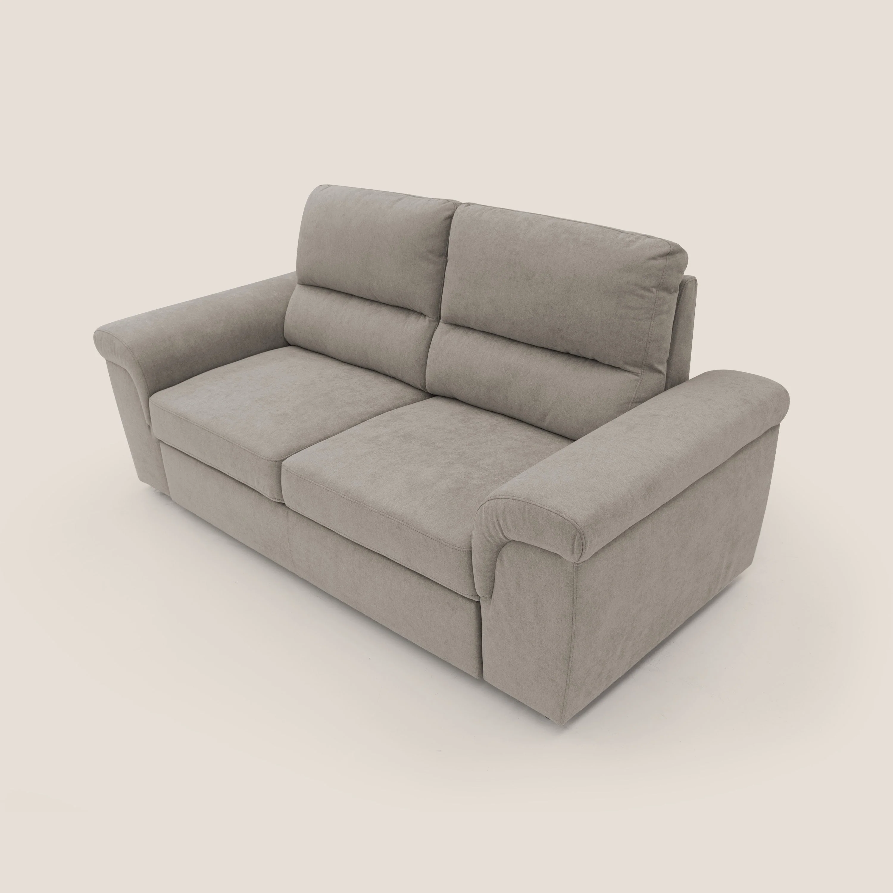 Minerva canapé linéaire avec pouf extractible en tissu doux imperméable T02 beige - Image 5